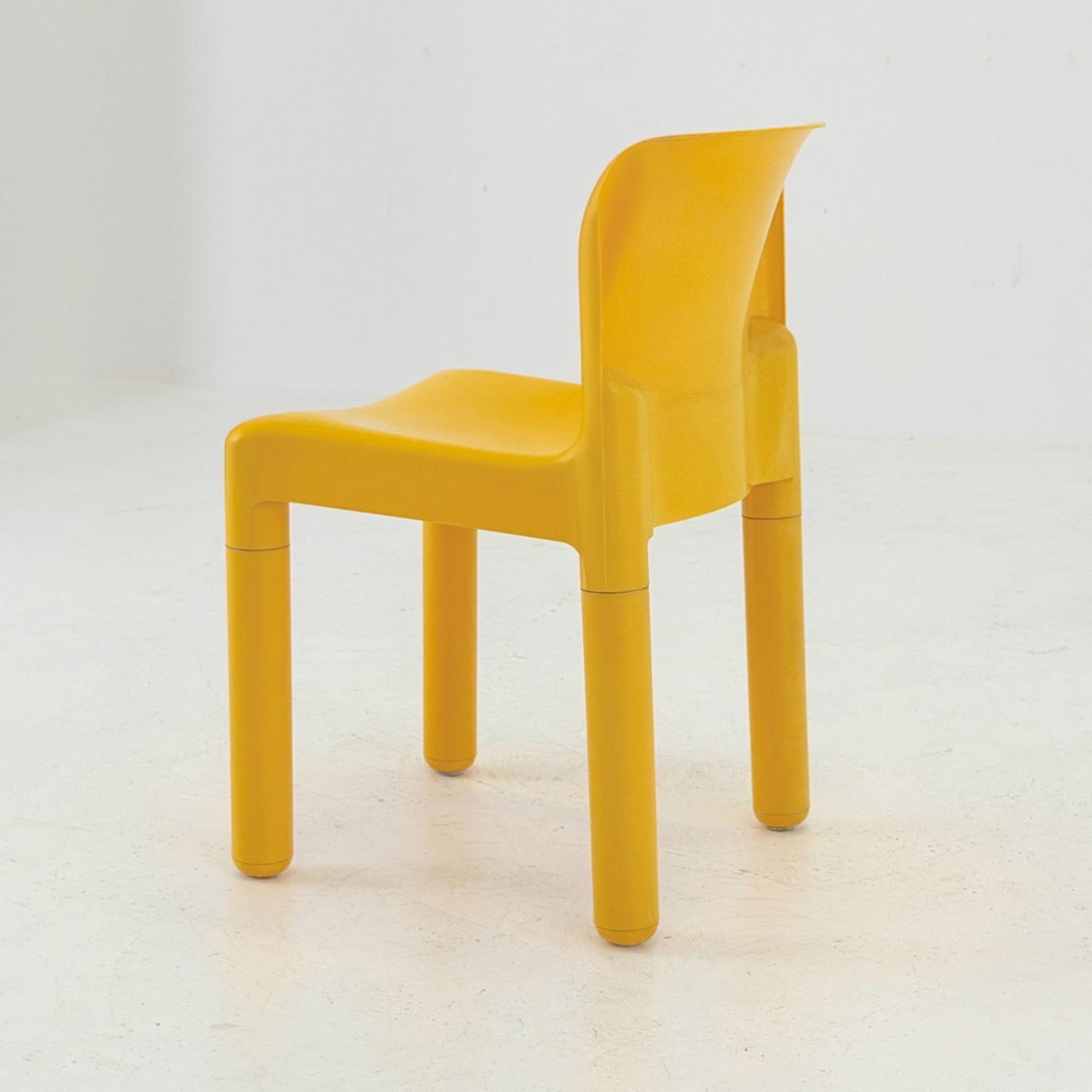 Mid century Spaceage Carlo Bartoli Roter 4875 yellow Chair for Kartell – Italy, 1970s
