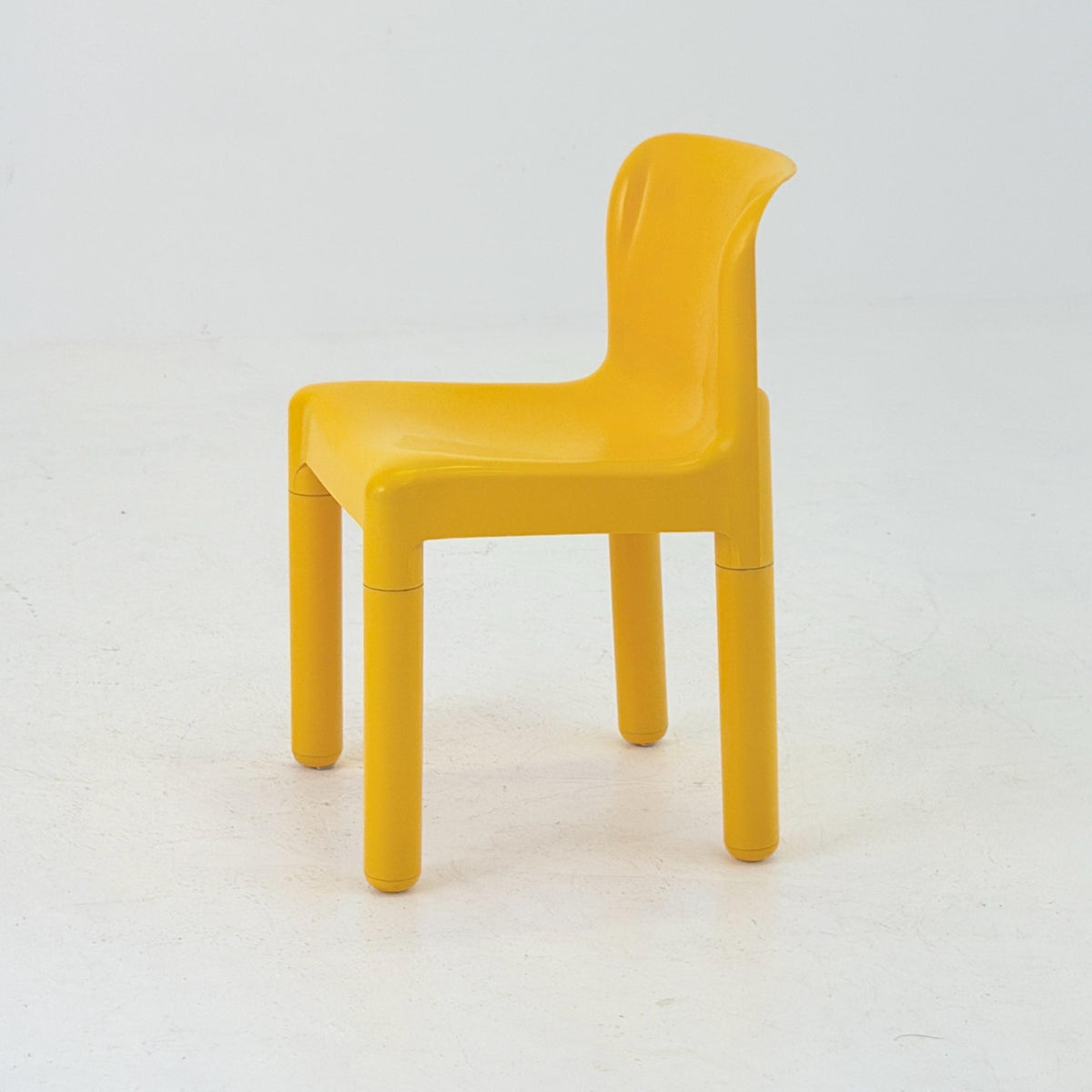 Mid century Spaceage Carlo Bartoli Roter 4875 yellow Chair for Kartell – Italy, 1970s