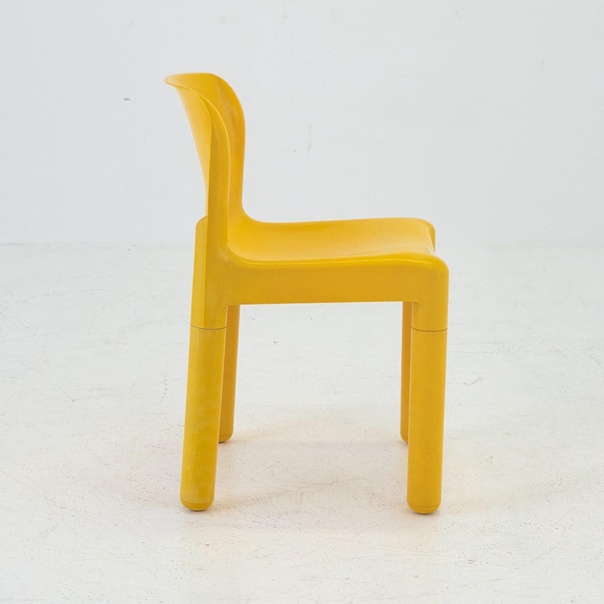 Mid century Spaceage Carlo Bartoli Roter 4875 yellow Chair for Kartell – Italy, 1970s