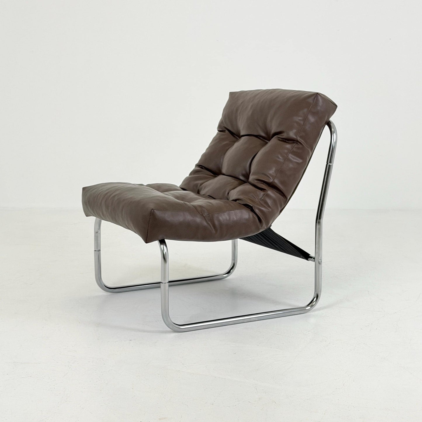 Model Pixi leather lounge chair by Gillis Lundgren for Ikea, 1970s