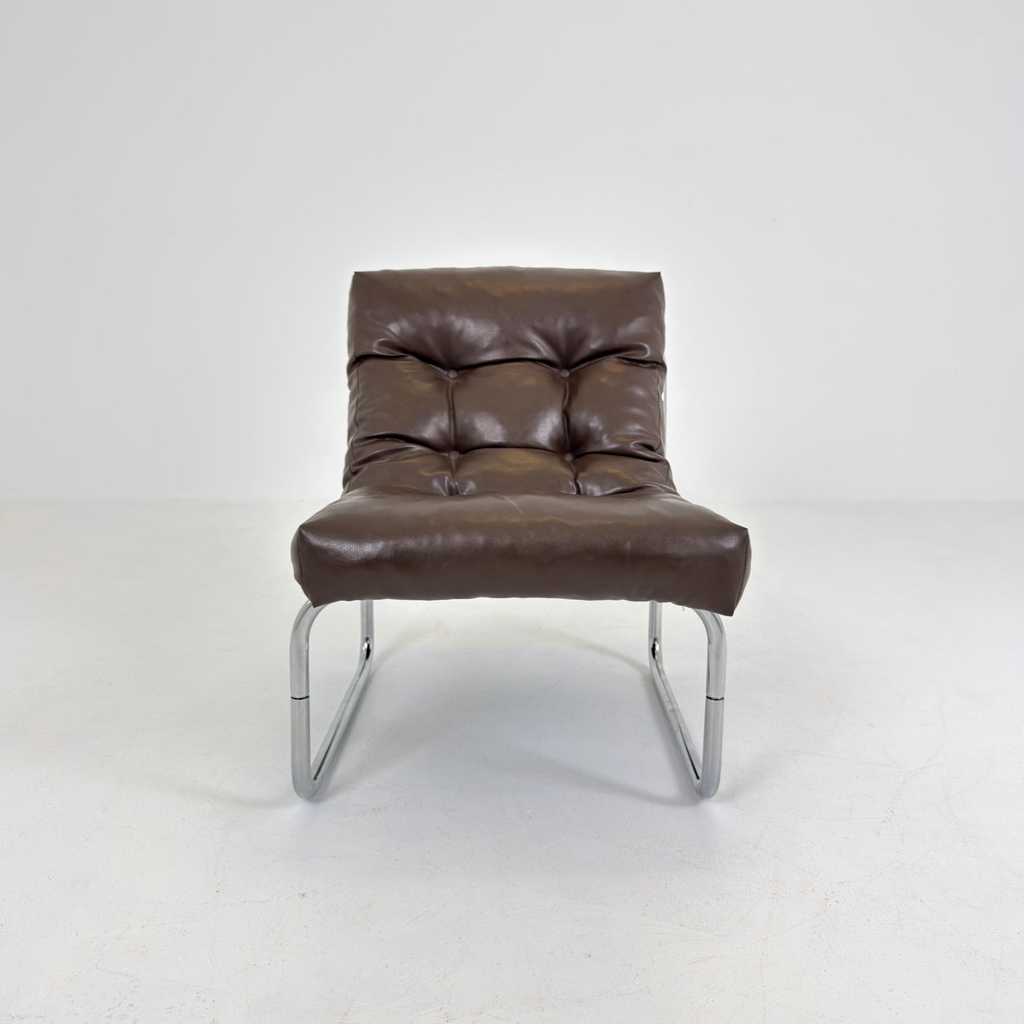 Model Pixi leather lounge chair by Gillis Lundgren for Ikea, 1970s