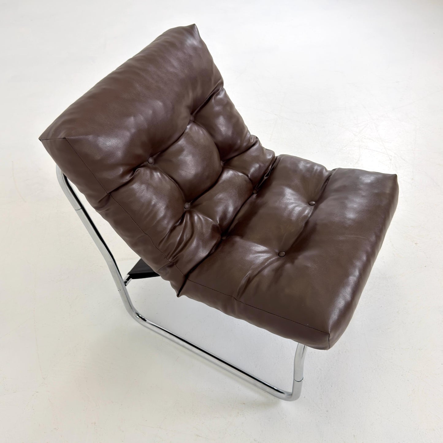 Model Pixi leather lounge chair by Gillis Lundgren for Ikea, 1970s