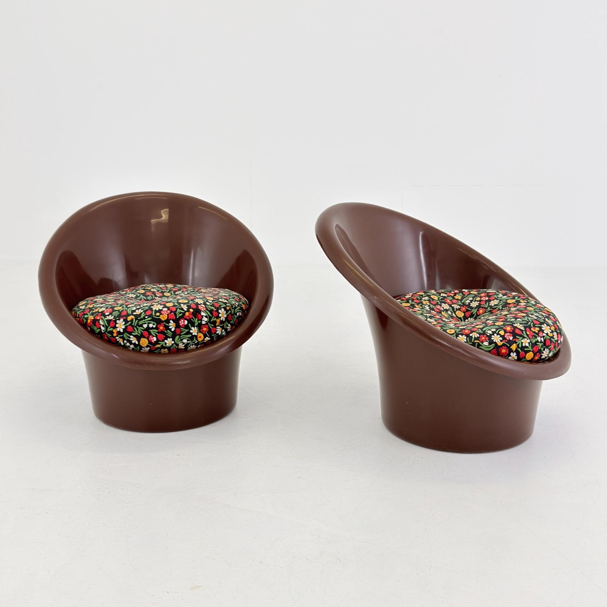 Set of 2 Mid century Skopa Lounge Chairs by Ole Gjerløv Knudsen & Torben Lind for Ikea, 1970s Sweden