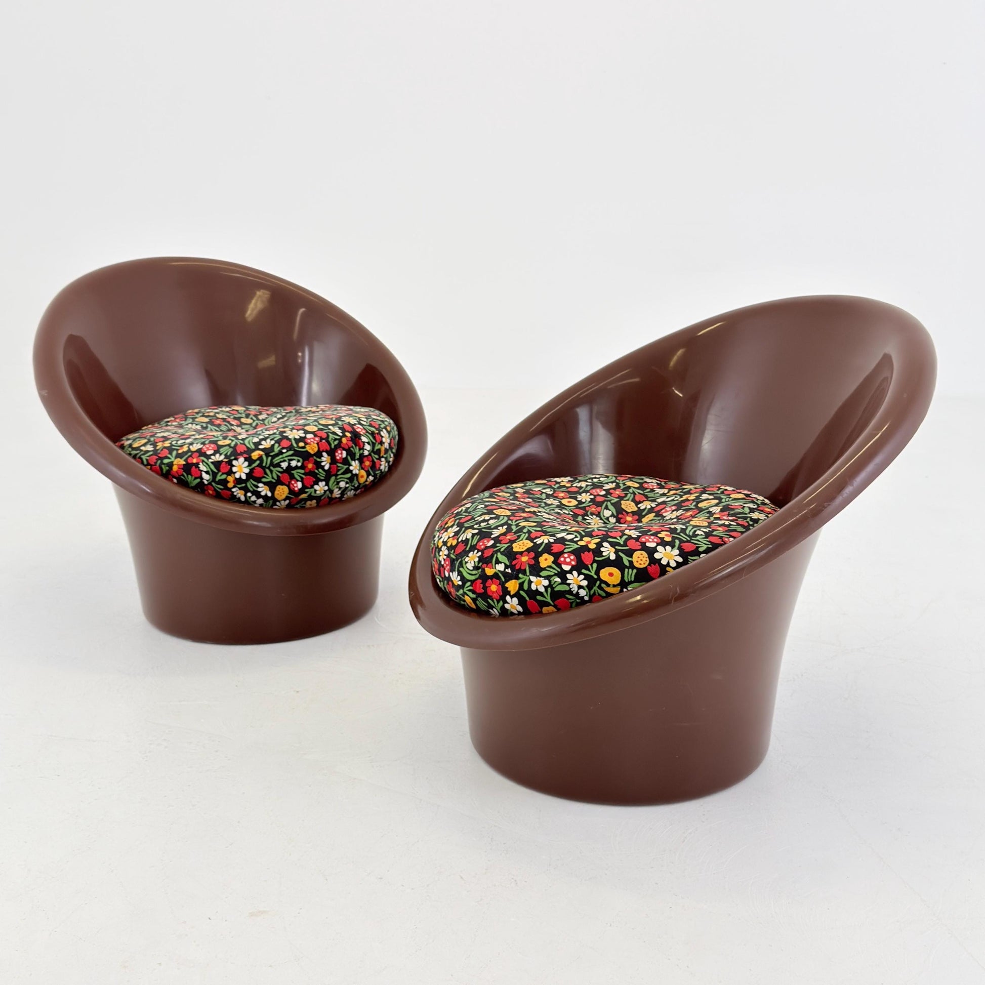 Set of 2 Mid century Skopa Lounge Chairs by Ole Gjerløv Knudsen & Torben Lind for Ikea, 1970s Sweden