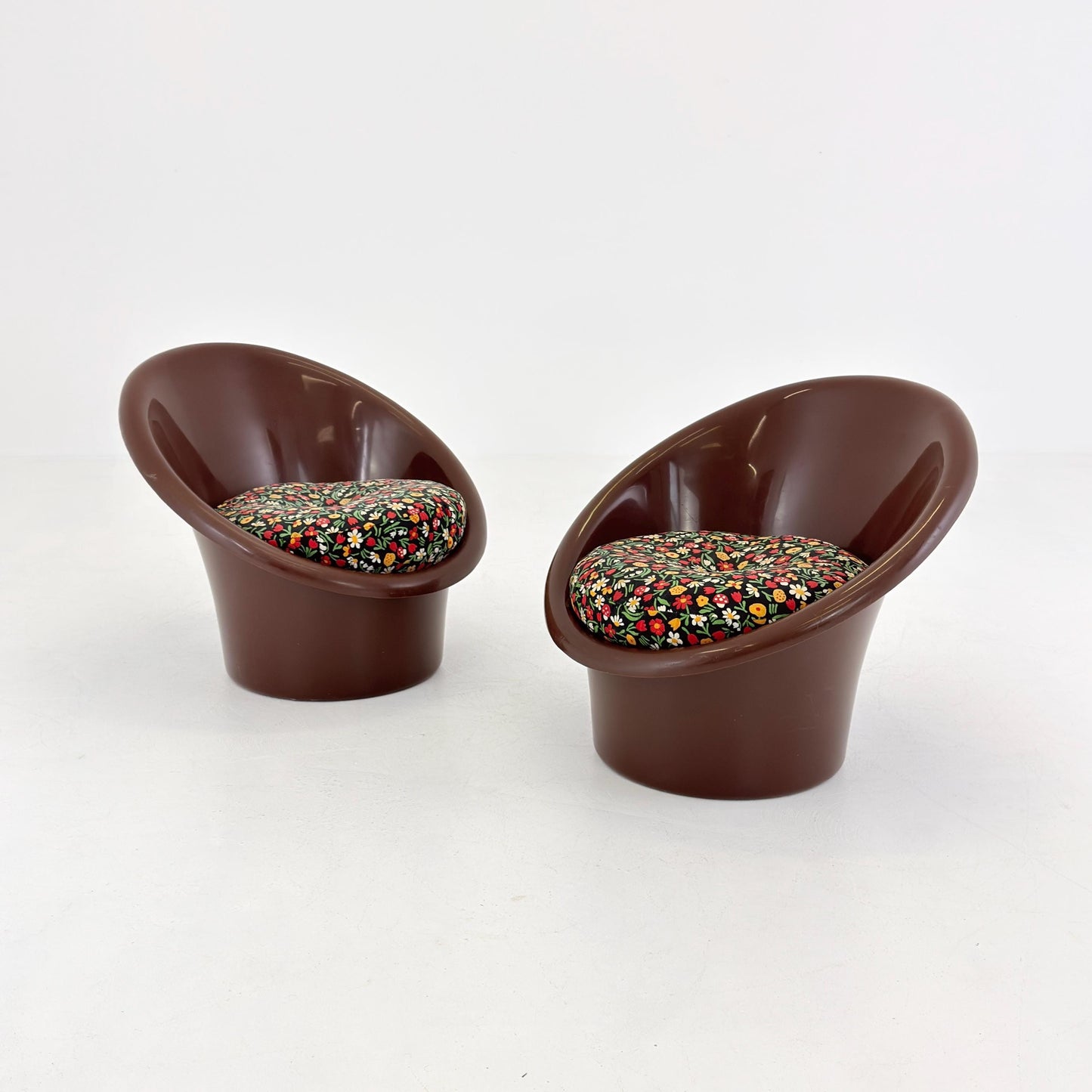 Set of 2 Mid century Skopa Lounge Chairs by Ole Gjerløv Knudsen & Torben Lind for Ikea, 1970s Sweden