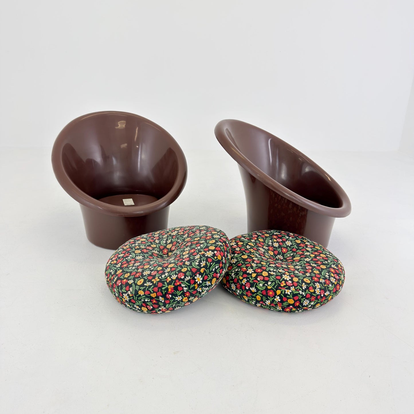 Set of 2 Mid century Skopa Lounge Chairs by Ole Gjerløv Knudsen & Torben Lind for Ikea, 1970s Sweden