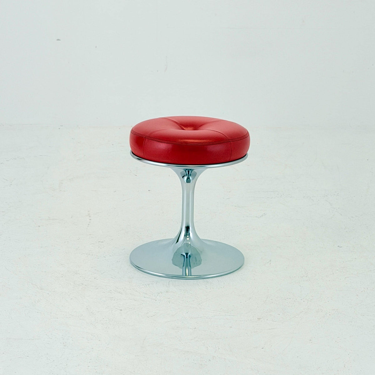 Mid Century Space Age Chrome Tulip Stool by Johanson Design Sweden 1970S