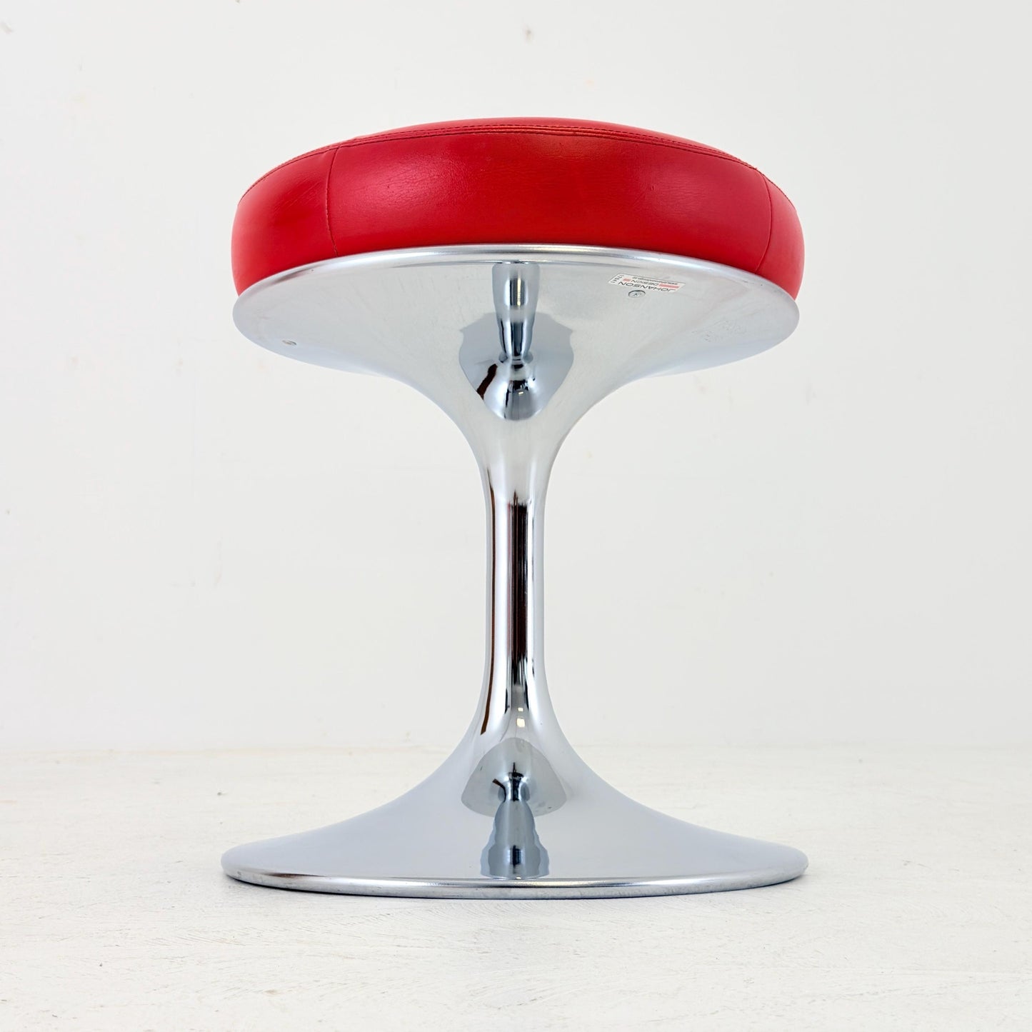 Mid Century Space Age Chrome Tulip Stool by Johanson Design Sweden 1970S