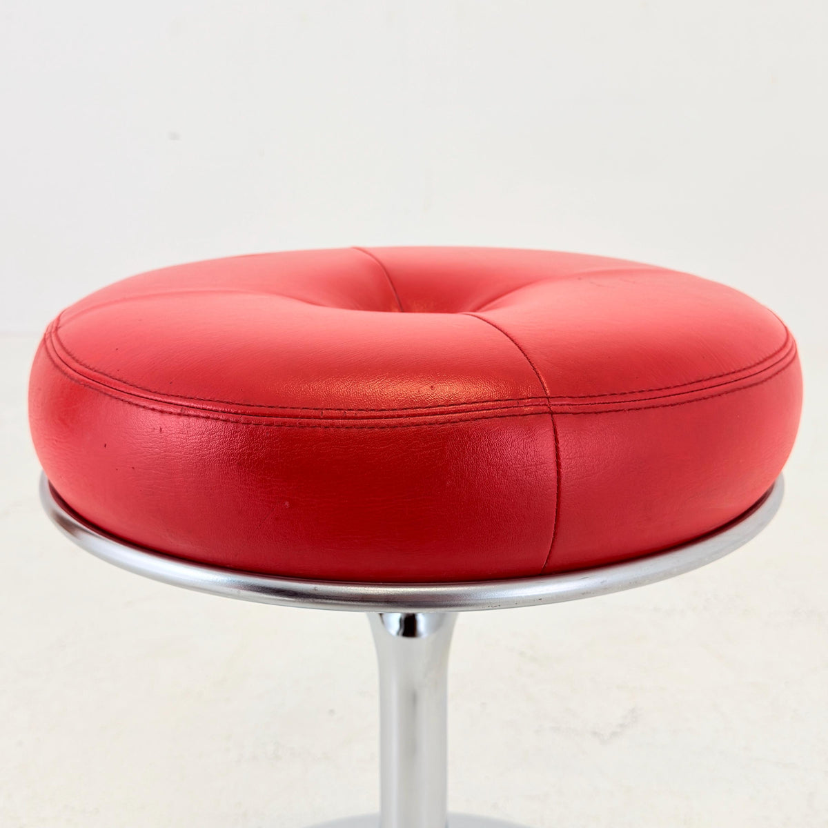 Mid Century Space Age Chrome Tulip Stool by Johanson Design Sweden 1970S