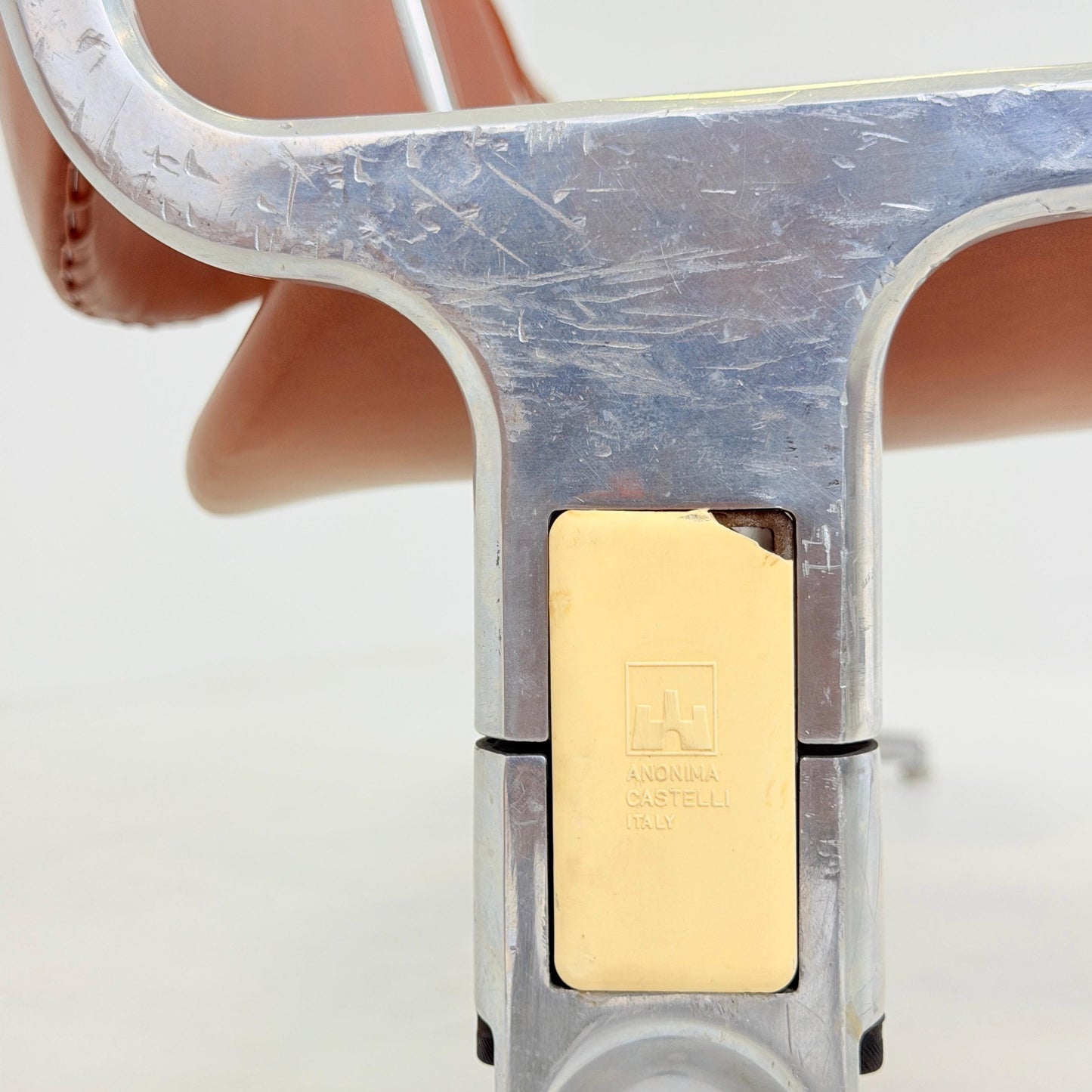 Rare Mid century Giancarlo Piretti Axis 3000 5-Seater Bench for Anonima Castelli, Italy, 1970s