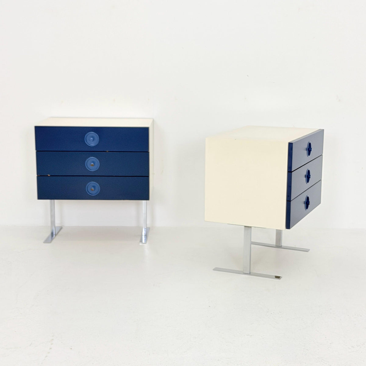 Set of 2 Mid Century Space Age Nightstands by Elco Germany 1970s