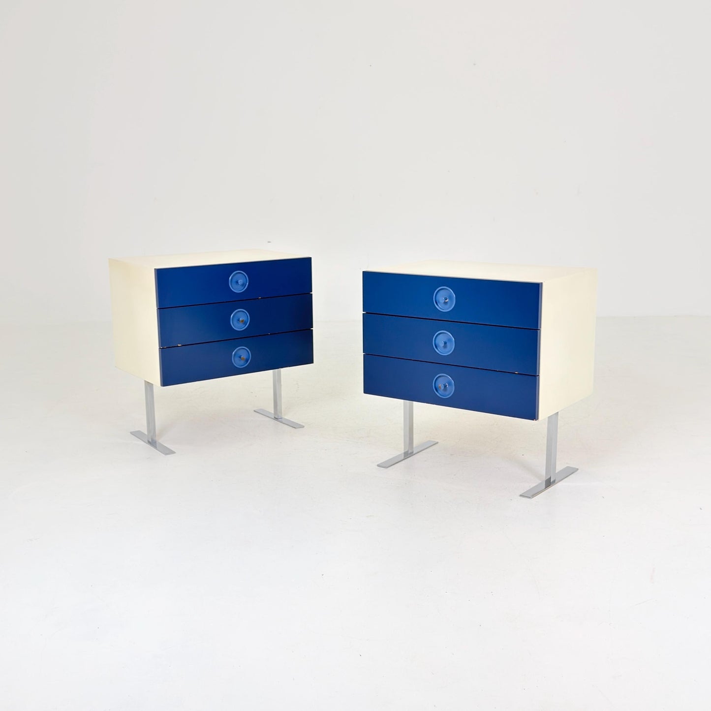 Set of 2 Mid Century Space Age Nightstands by Elco Germany 1970s