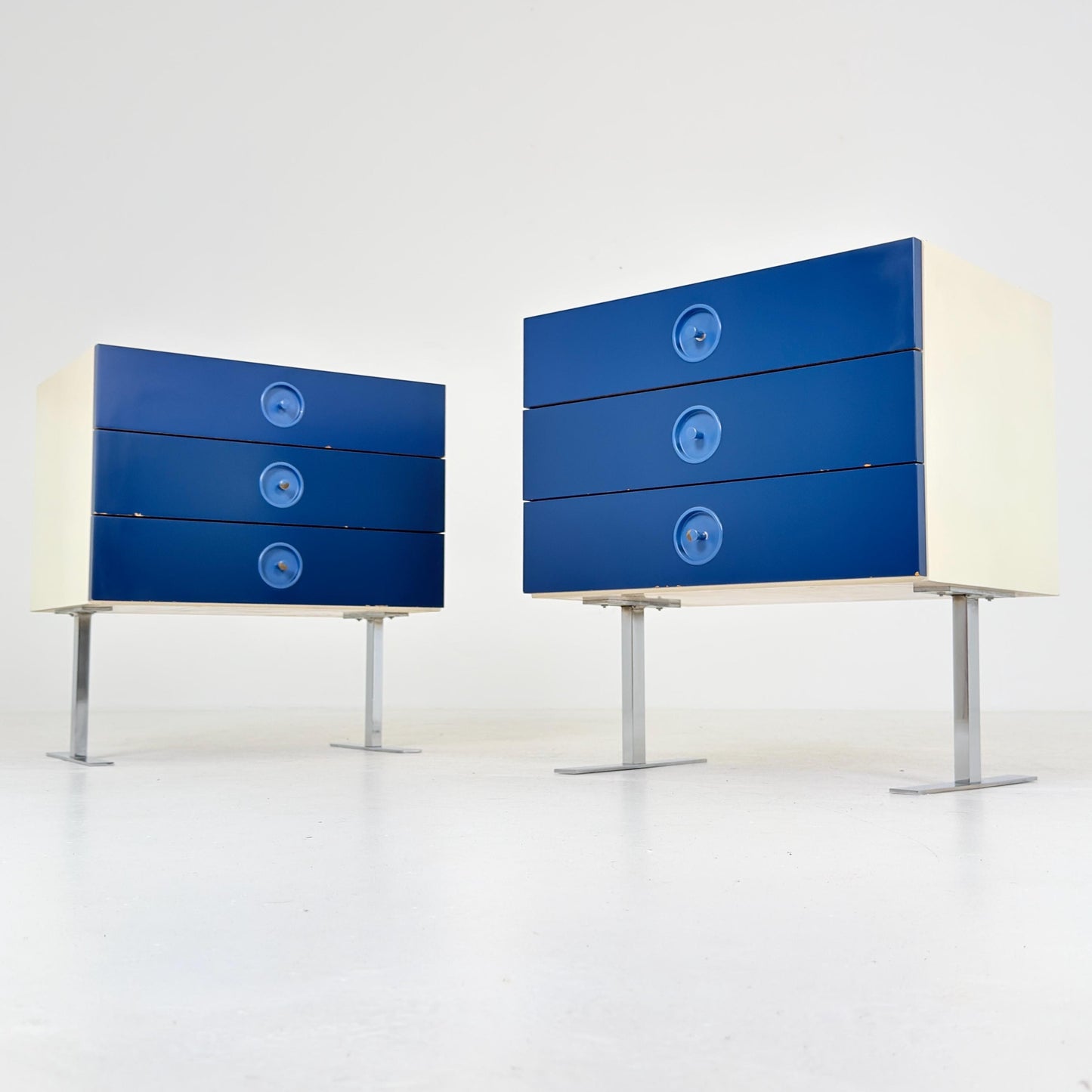 Set of 2 Mid Century Space Age Nightstands by Elco Germany 1970s