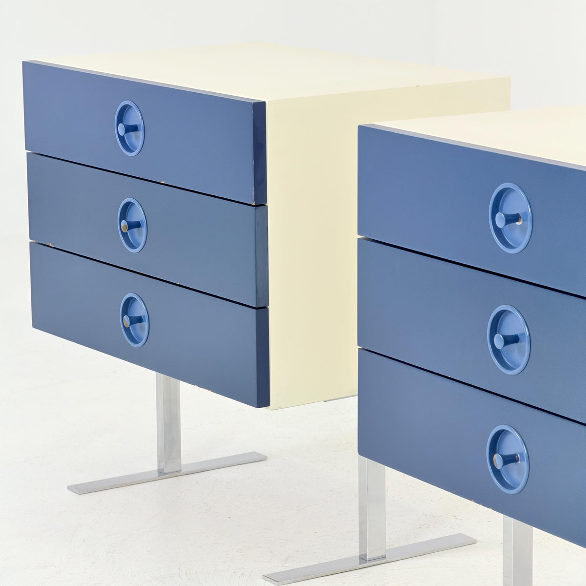 Set of 2 Mid Century Space Age Nightstands by Elco Germany 1970s