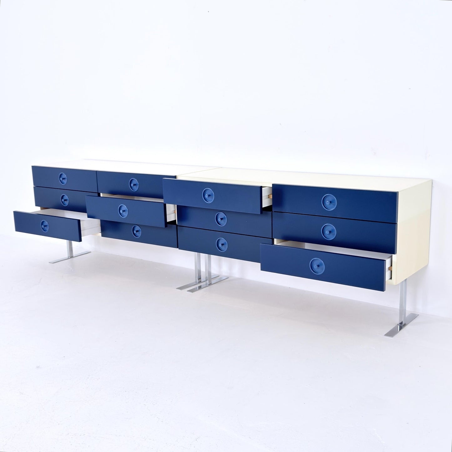 1 of 2 Mid Century Space Age sideboard - chest of drawers by Elco Germany 1970s