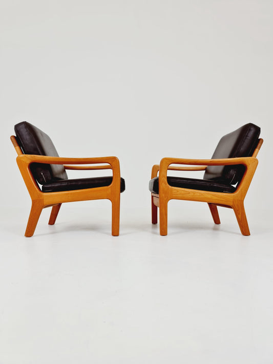 Mid century Danish easy lounge chairs by Juul Kristensen , 1970s, Set of 2