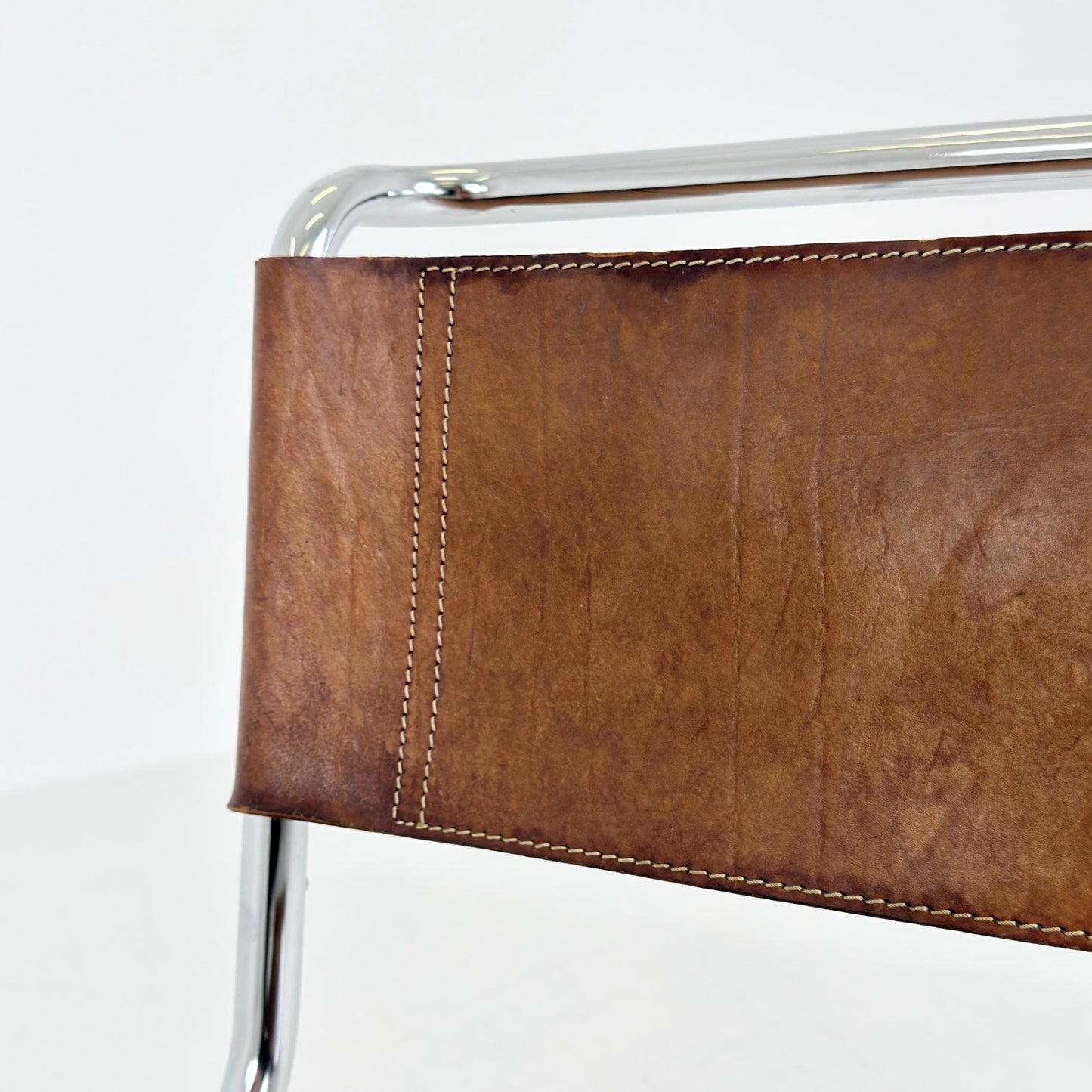 Mid century S33 cognac Cantilever Chair by Mart Stam – Italy 1980s