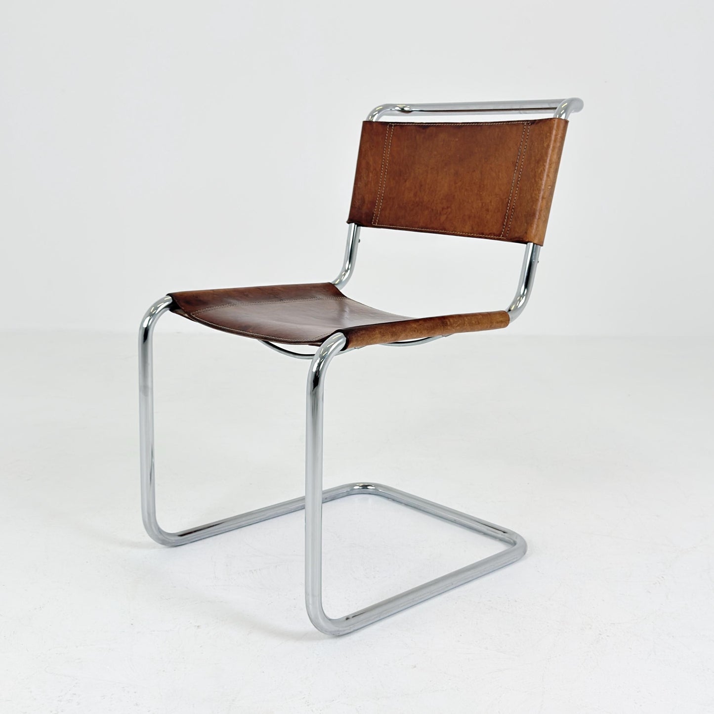 Mid century S33 cognac Cantilever Chair by Mart Stam – Italy 1980s