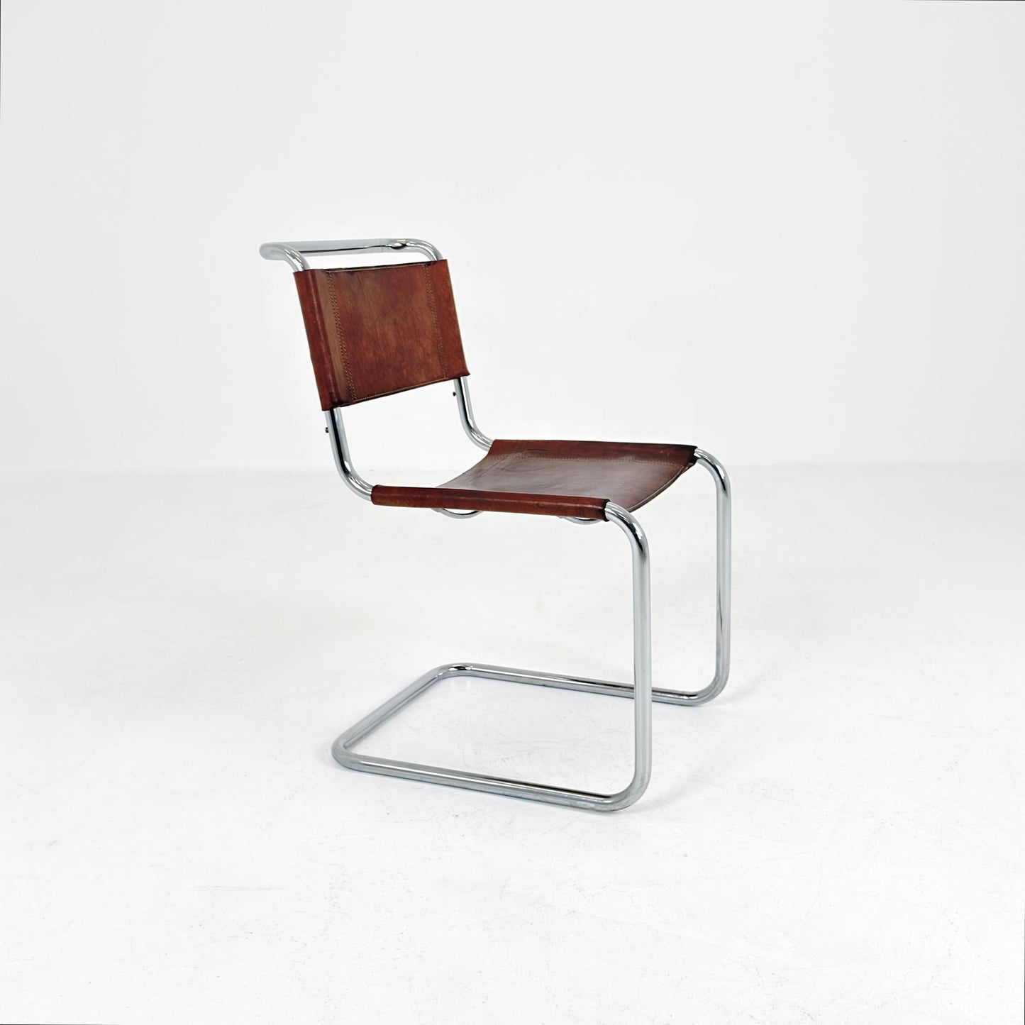 Mid century S33 cognac Cantilever Chair by Mart Stam – Italy 1980s