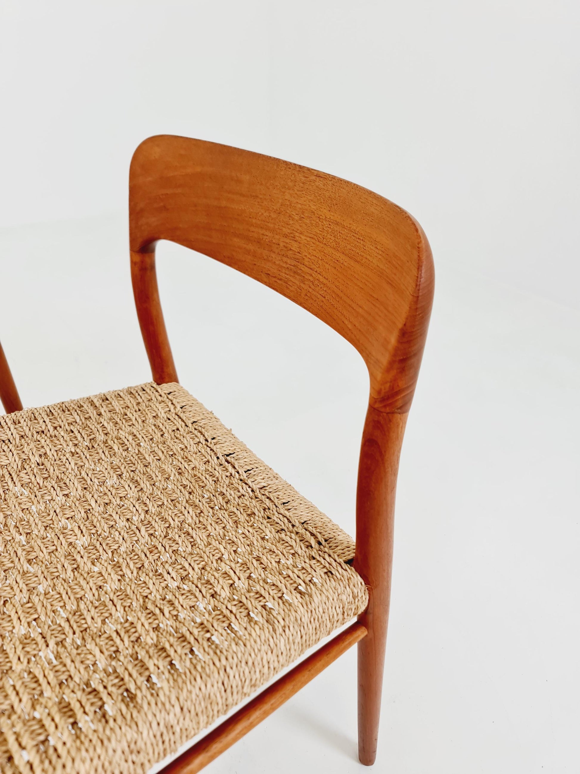 MidCentury Danish teak Dining Chairs Niels O.Moller, 1960s Modell 75 ,Set of 6