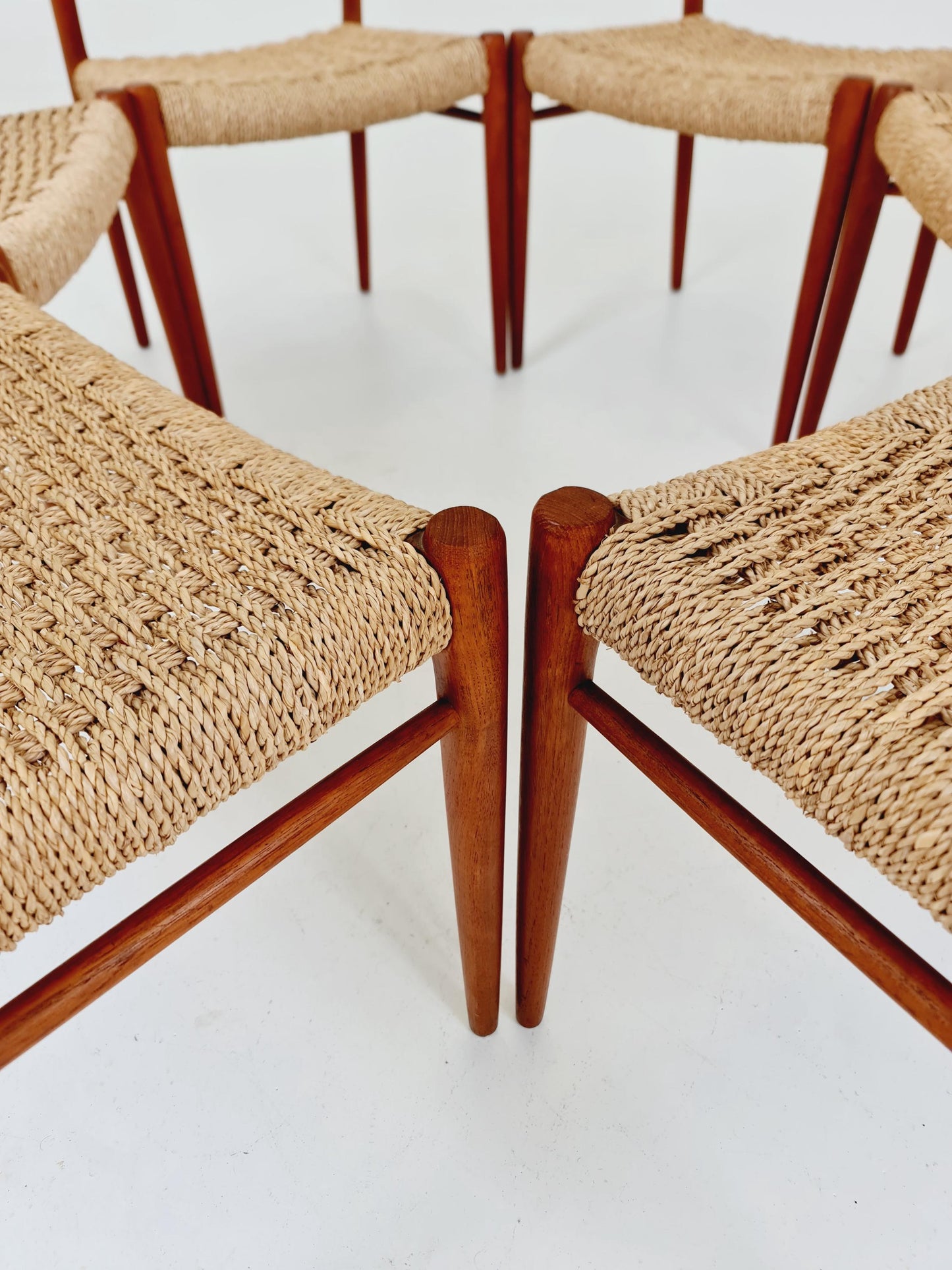 MidCentury Danish teak Dining Chairs Niels O.Moller, 1960s Modell 75 ,Set of 6