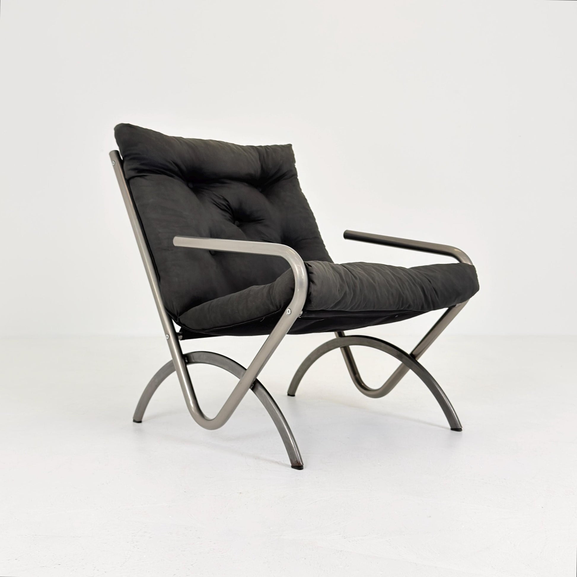 Mid century Vintage Ikea Postmodern Memphis black Armchair, , 1980s