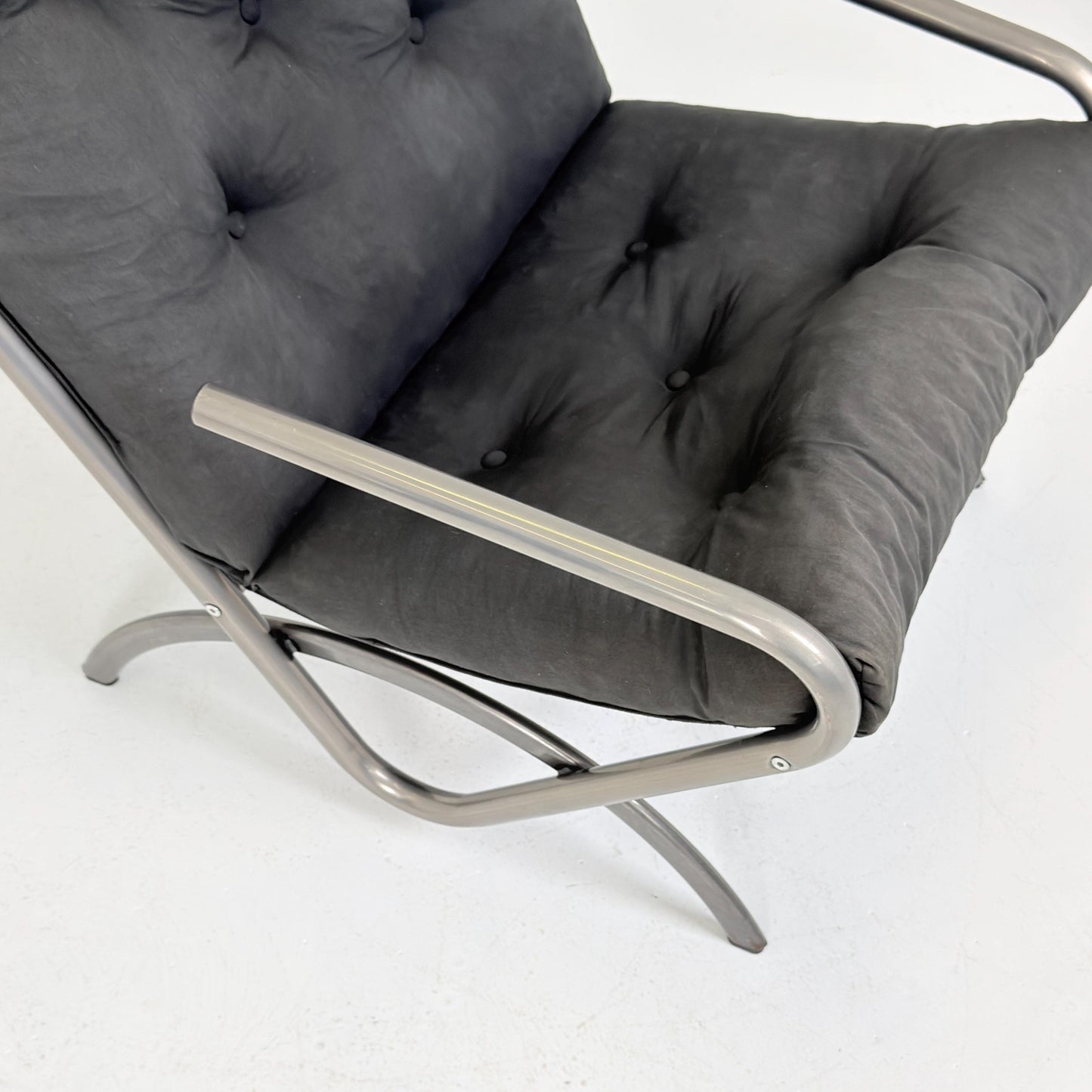 Mid century Vintage Ikea Postmodern Memphis black Armchair, , 1980s