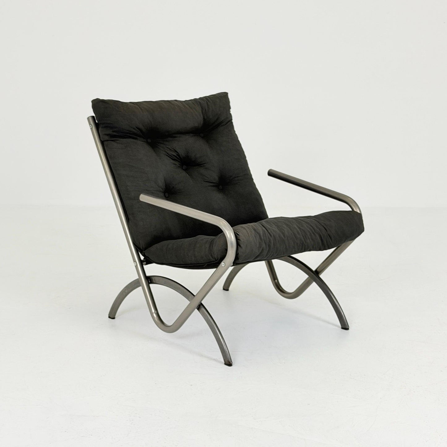 Mid century Vintage Ikea Postmodern Memphis black Armchair, , 1980s