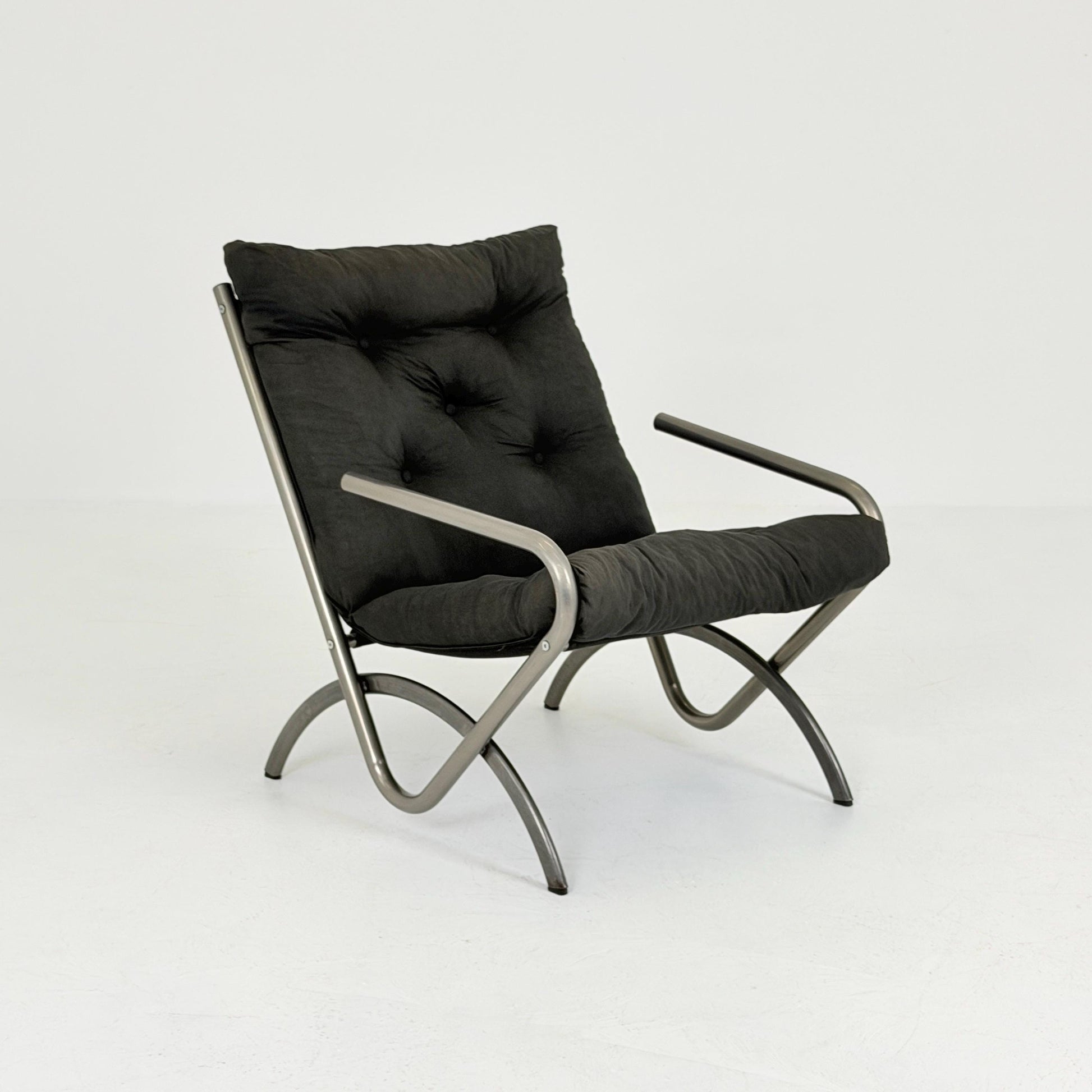 Mid century Vintage Ikea Postmodern Memphis black Armchair, , 1980s