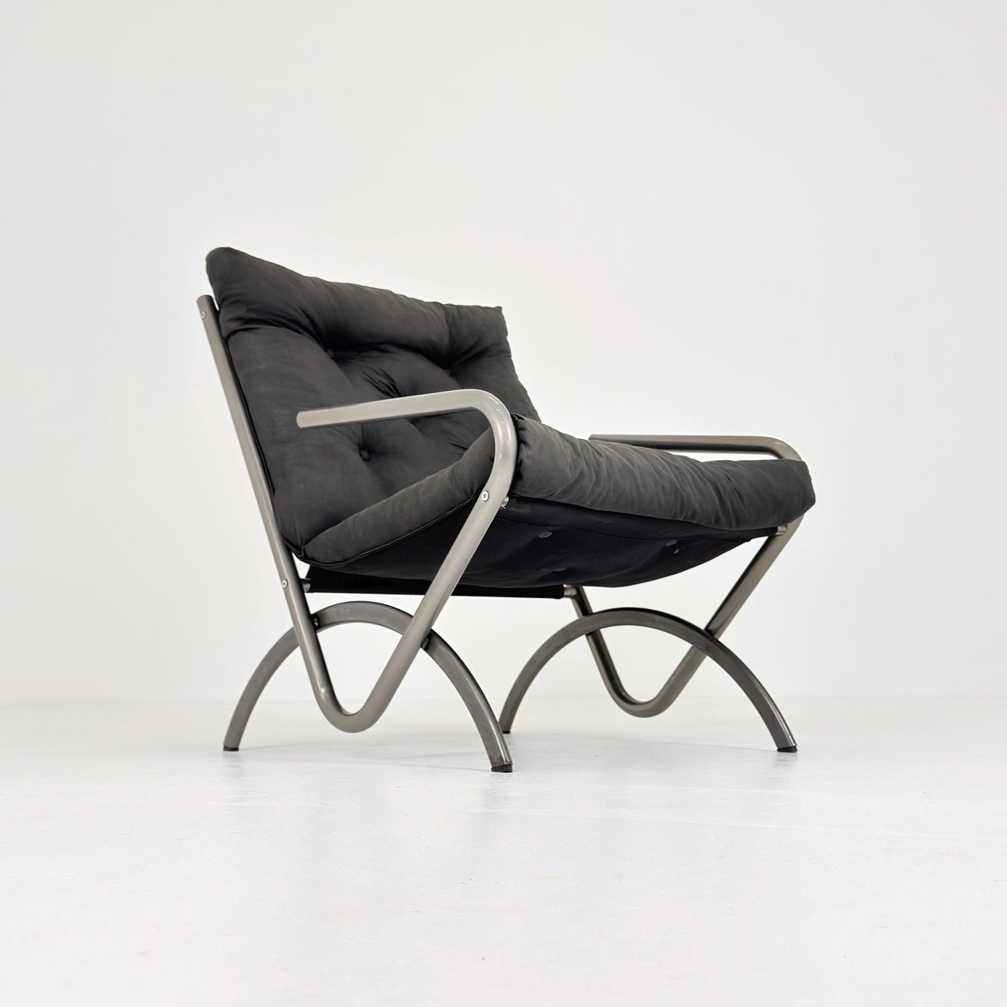 Mid century Vintage Ikea Postmodern Memphis black Armchair, , 1980s