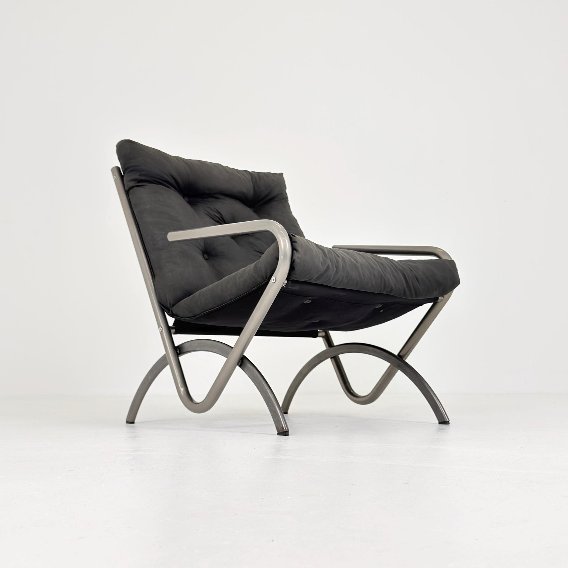 Mid century Vintage Ikea Postmodern Memphis black Armchair, , 1980s
