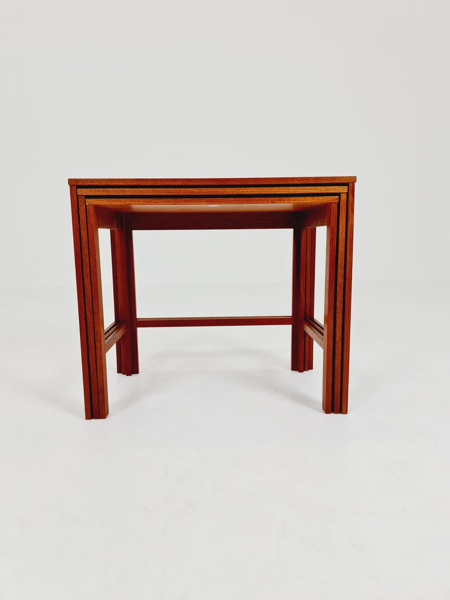 Midcentury Danish teak Nesting Tables by Peter Hvidt & Orla Mölgaard for Cado , 3 Set 1960s