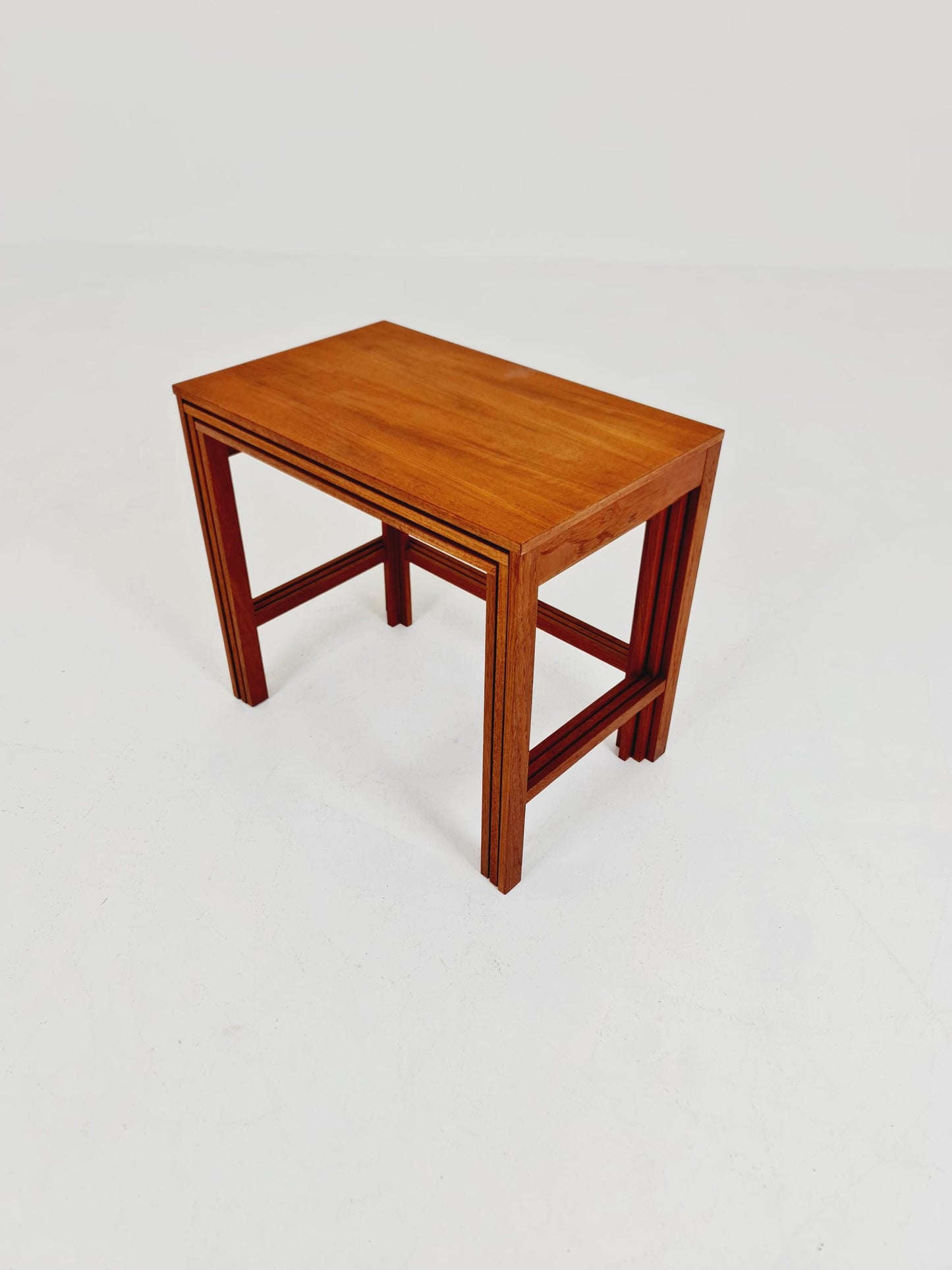 Midcentury Danish teak Nesting Tables by Peter Hvidt & Orla Mölgaard for Cado , 3 Set 1960s