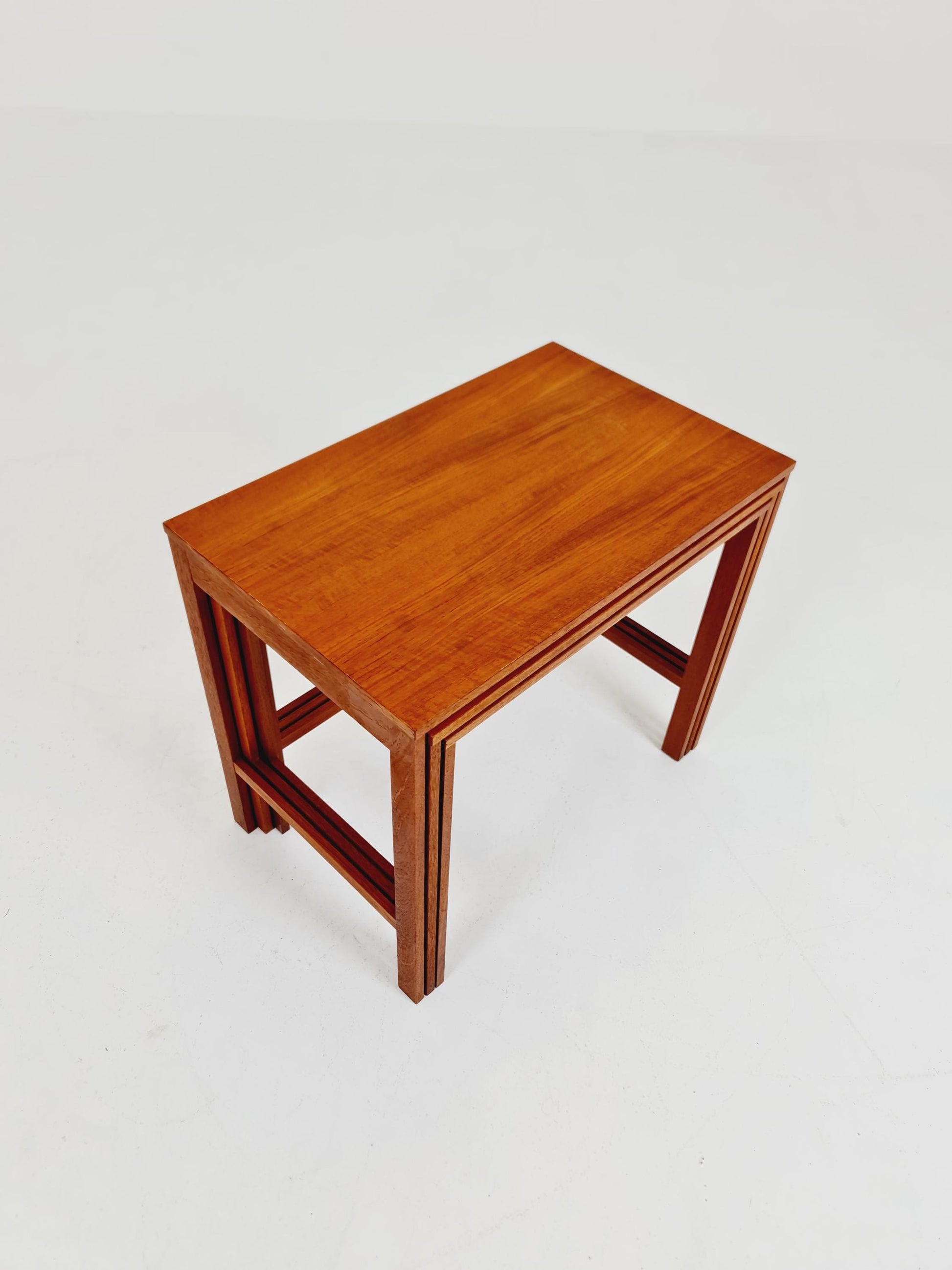 Midcentury Danish teak Nesting Tables by Peter Hvidt & Orla Mölgaard for Cado , 3 Set 1960s