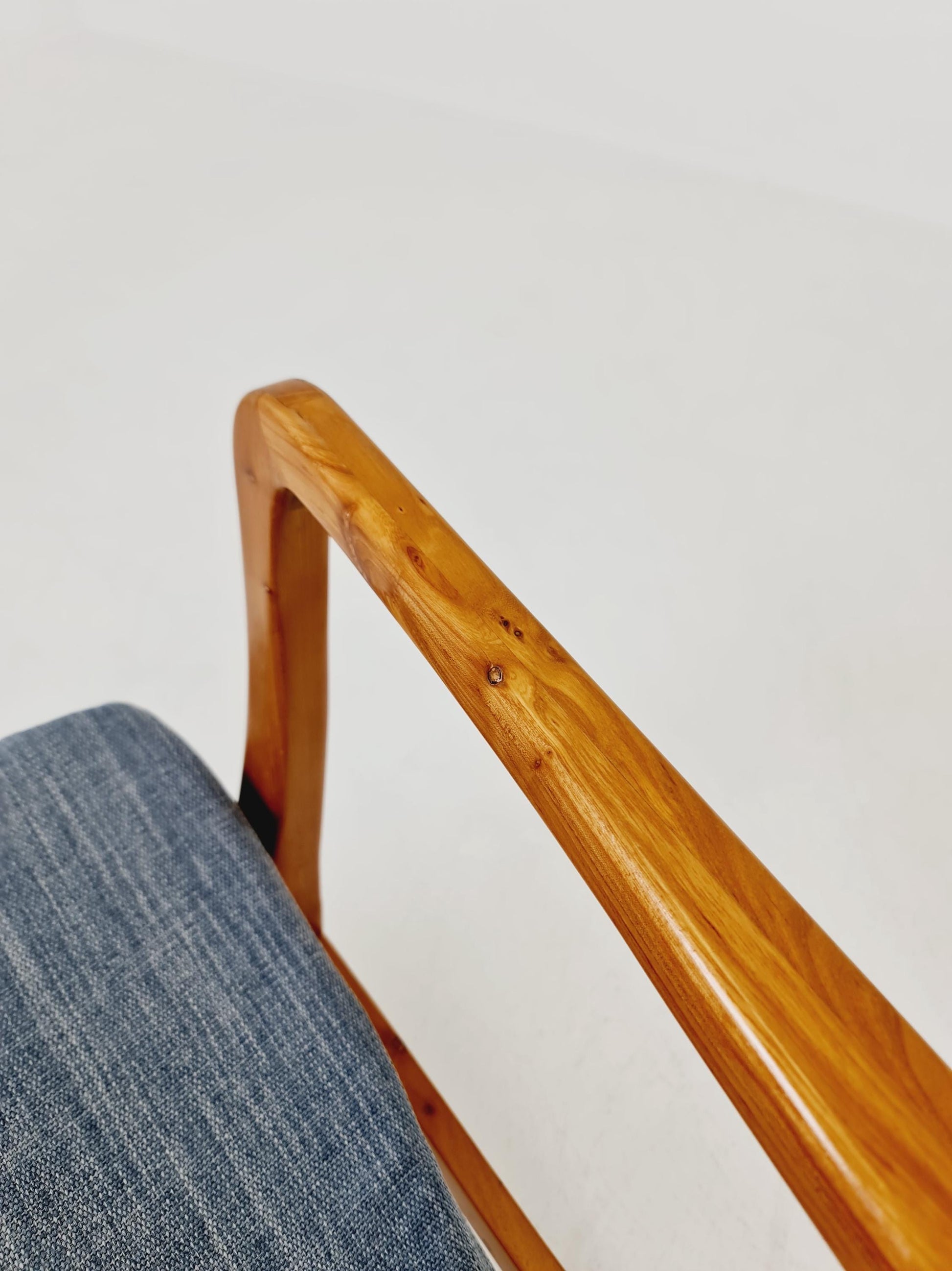 Mid century Ash wood easy lounge chairs , Set of 2, 1960s