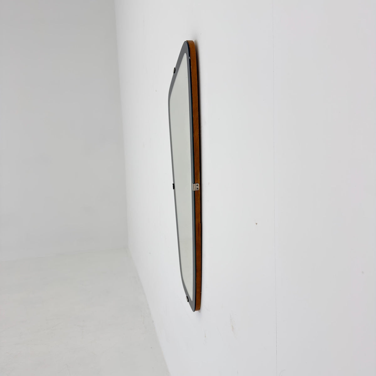 Rare Mid-Century Modern Kidney Wall Mirror – Germany, 1960s