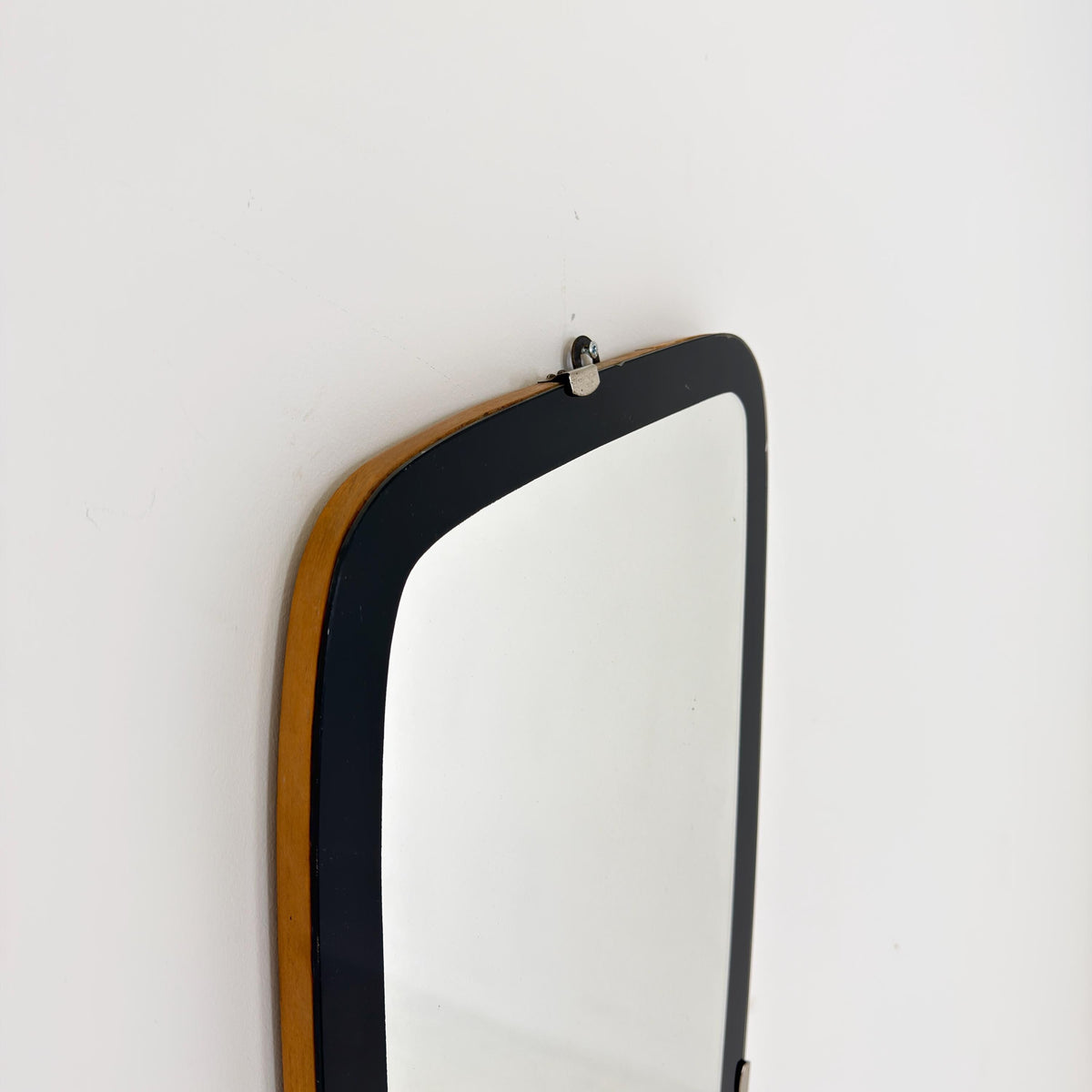 Rare Mid-Century Modern Kidney Wall Mirror – Germany, 1960s