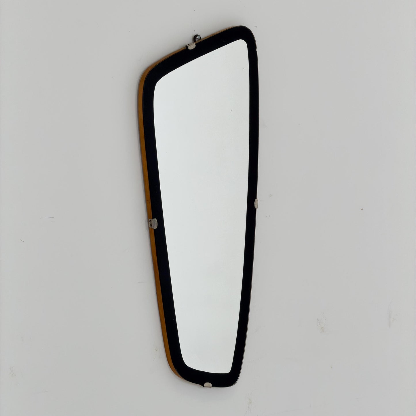 Rare Mid-Century Modern Kidney Wall Mirror – Germany, 1960s