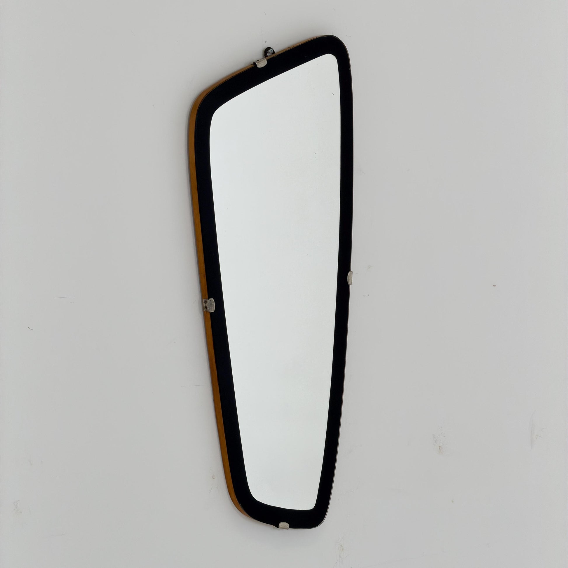Rare Mid-Century Modern Kidney Wall Mirror – Germany, 1960s