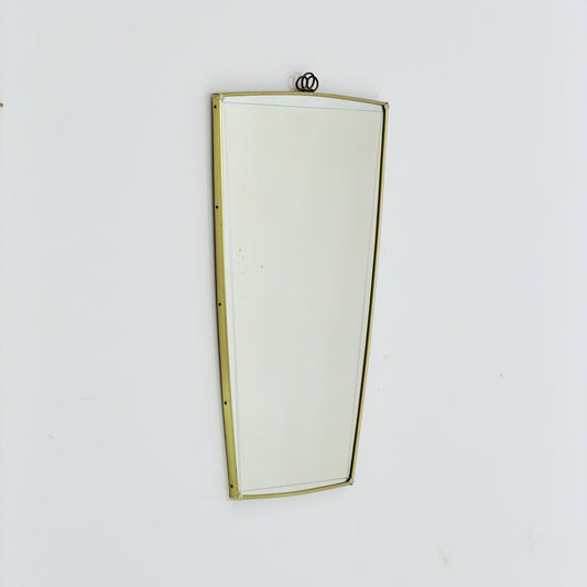 Rare Mid-Century Modern brass crown Wall Mirror – Germany, 1960s