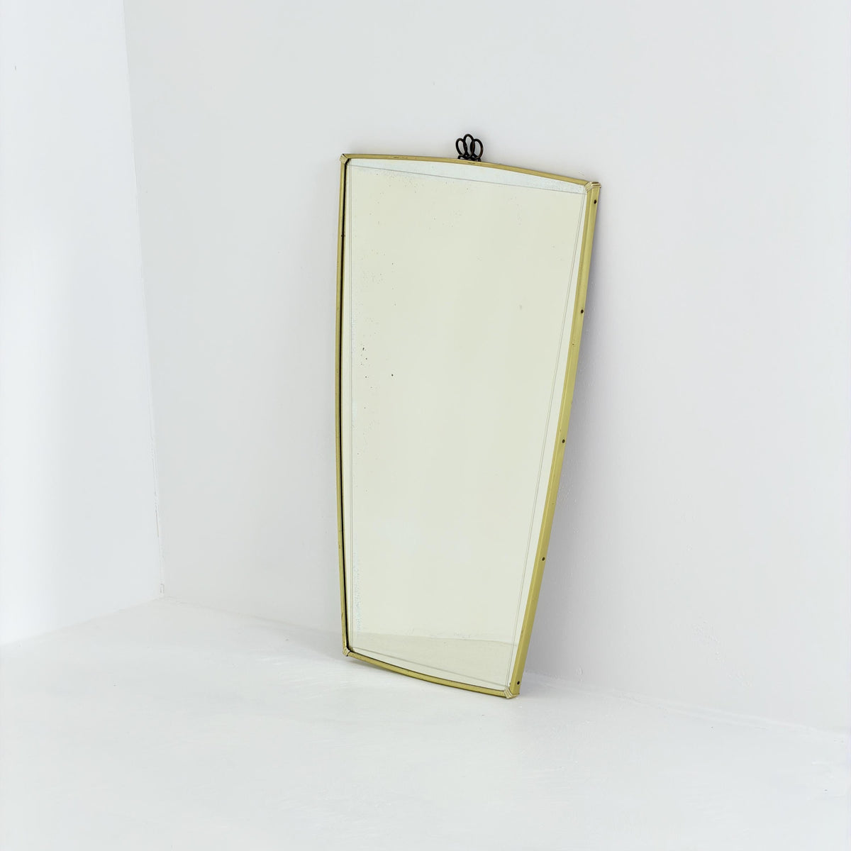 Rare Mid-Century Modern brass crown Wall Mirror – Germany, 1960s