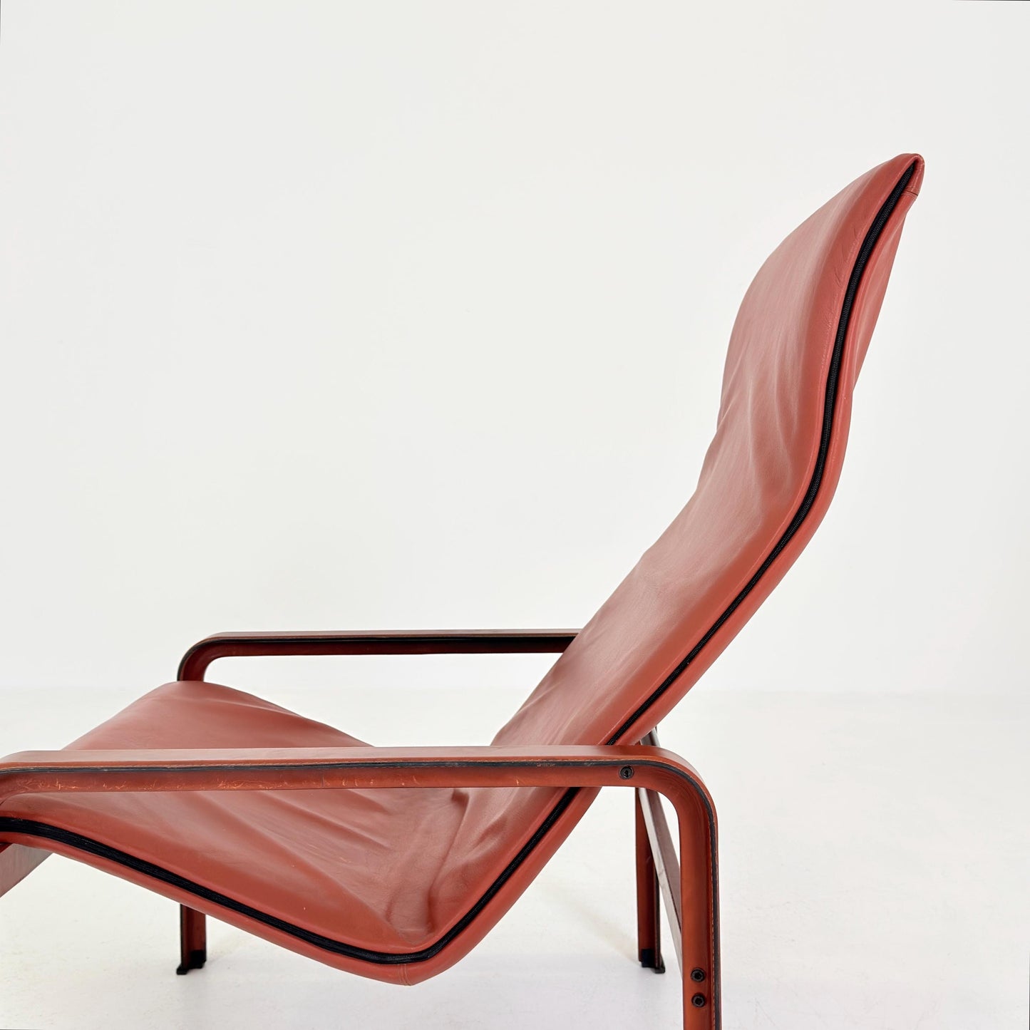 Mid century Golfo dei Poeti Lounge Chair –by Jacques Toussaint & Patrizia Angeloni, Cognac Leather Armchair for Matteo Grassi 1970s Sweden
