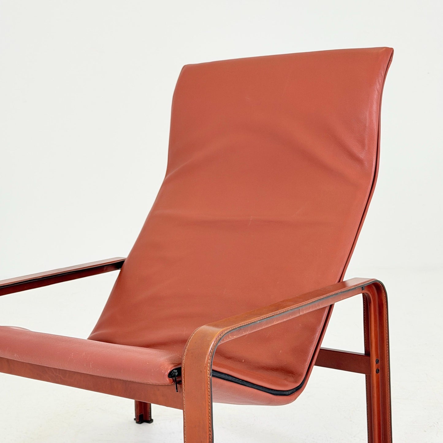 Mid century Golfo dei Poeti Lounge Chair –by Jacques Toussaint & Patrizia Angeloni, Cognac Leather Armchair for Matteo Grassi 1970s Sweden