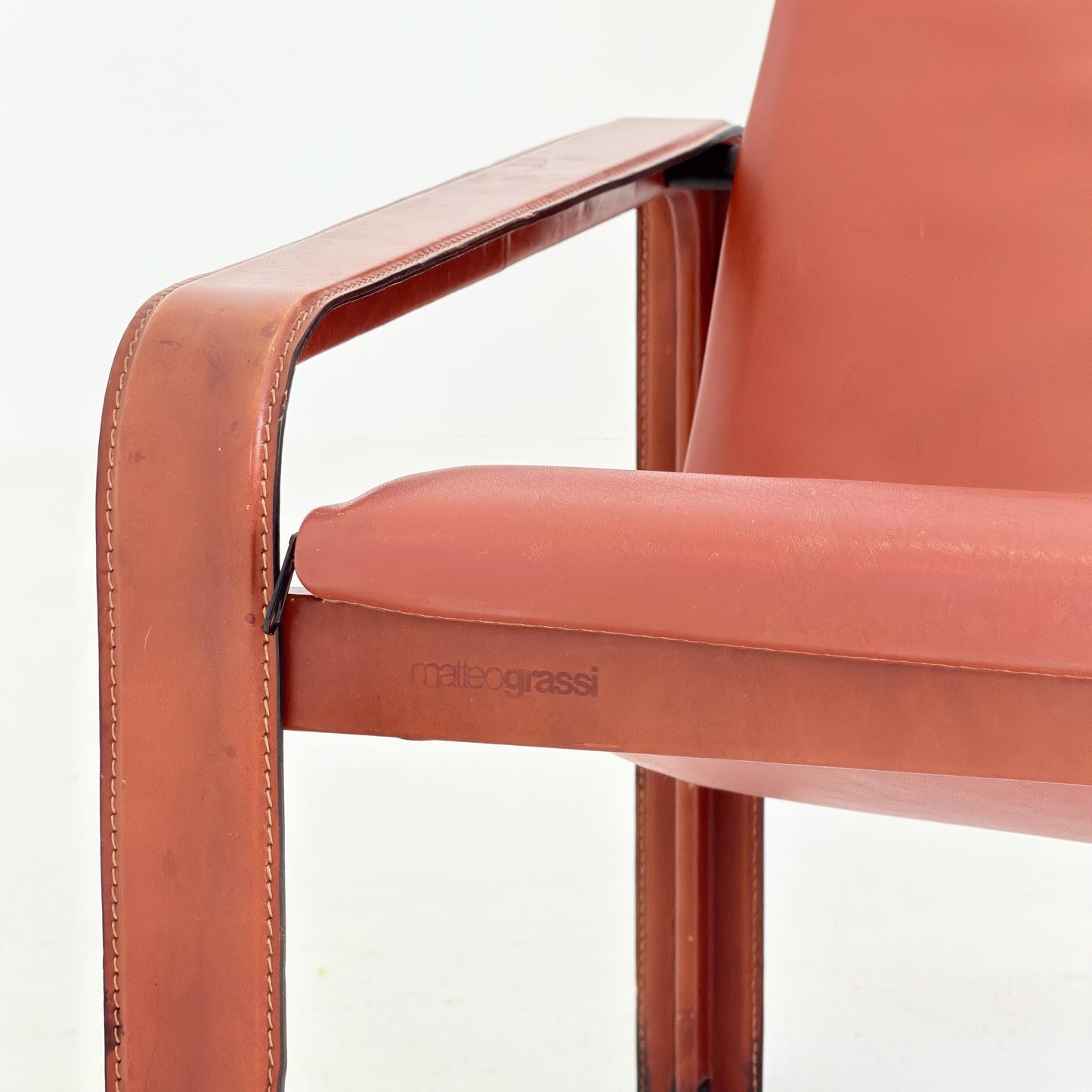 Mid century Golfo dei Poeti Lounge Chair –by Jacques Toussaint & Patrizia Angeloni, Cognac Leather Armchair for Matteo Grassi 1970s Sweden