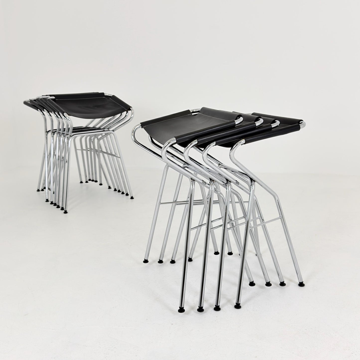 Set of 10 Lammhults Rider Bar Stools by Anna von Schewen and Björn Dahlström Swedish Design Black 2000s