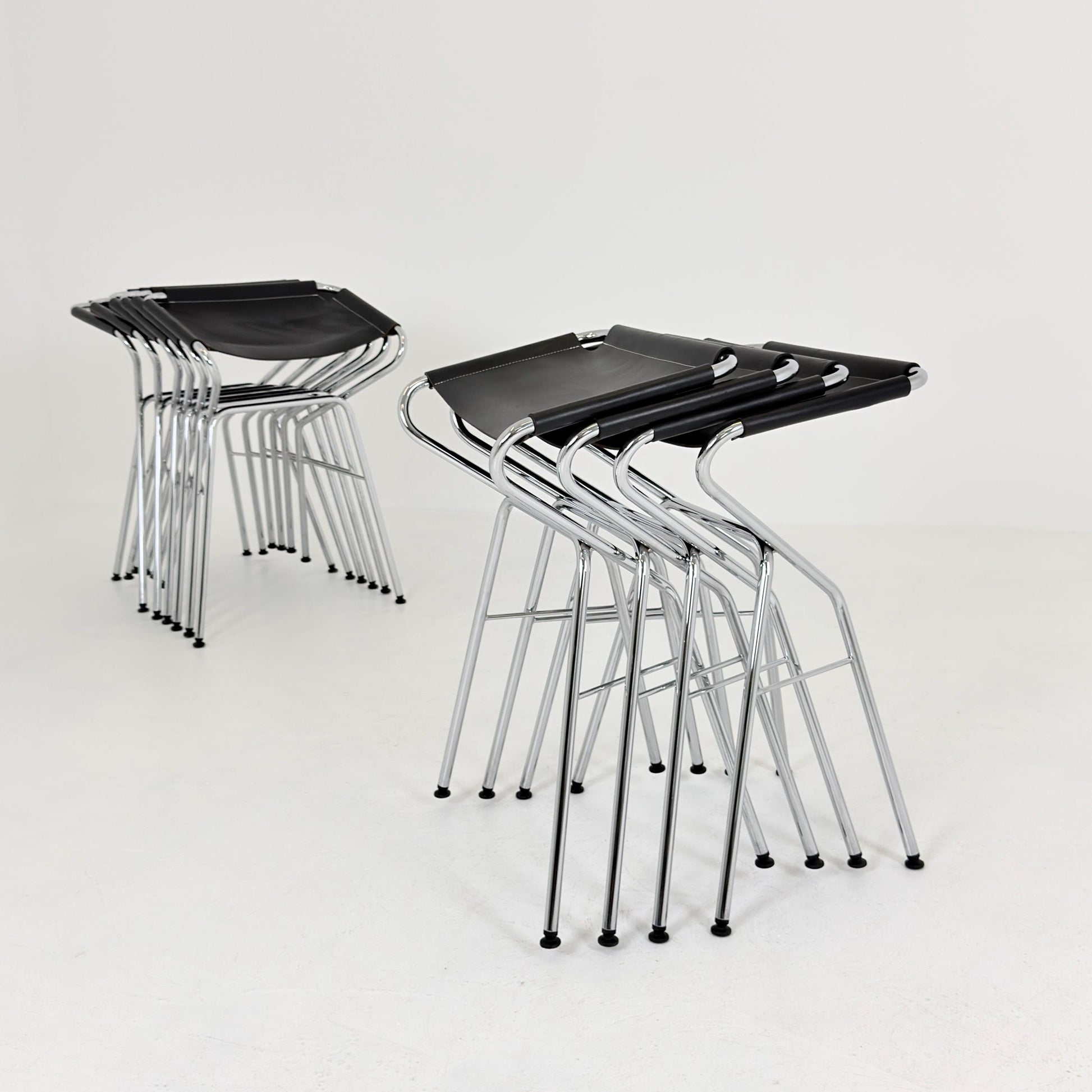 Set of 10 Lammhults Rider Bar Stools by Anna von Schewen and Björn Dahlström Swedish Design Black 2000s