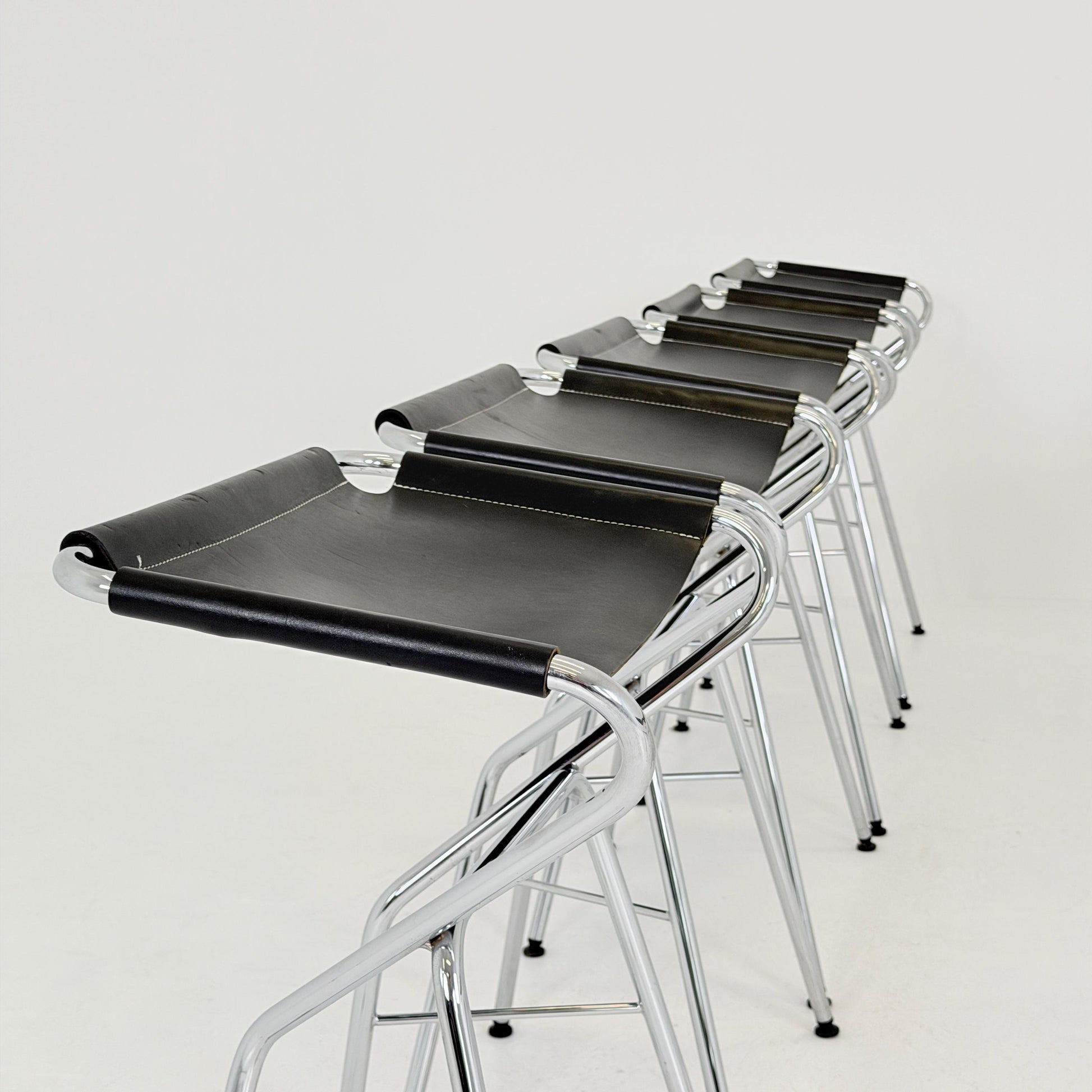 Set of 10 Lammhults Rider Bar Stools by Anna von Schewen and Björn Dahlström Swedish Design Black 2000s
