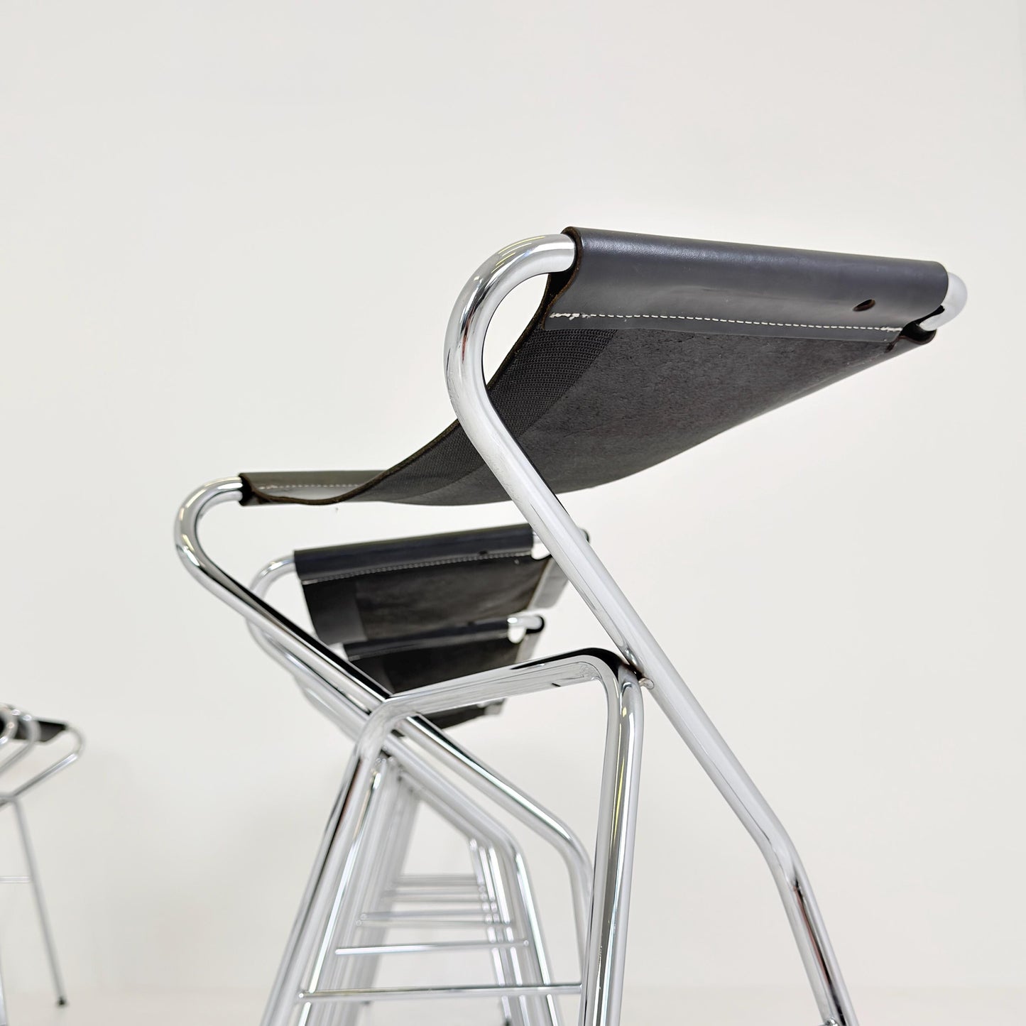 Set of 10 Lammhults Rider Bar Stools by Anna von Schewen and Björn Dahlström Swedish Design Black 2000s