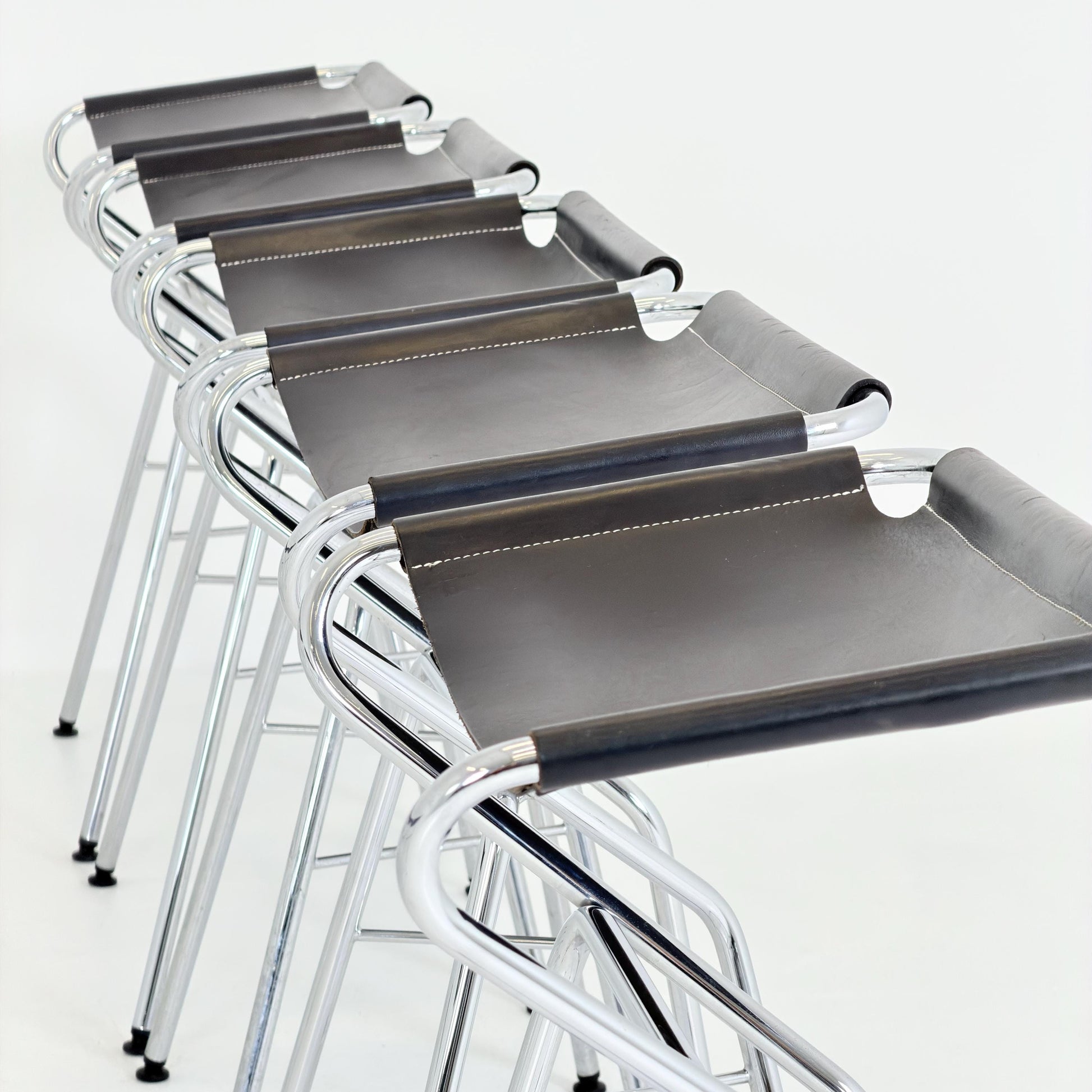 Set of 10 Lammhults Rider Bar Stools by Anna von Schewen and Björn Dahlström Swedish Design Black 2000s