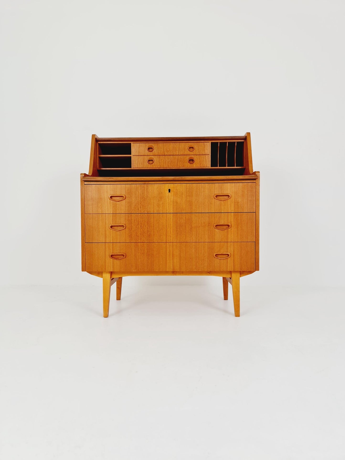 Midcentury vintage desk Swedish secretary By Bröderna Gustafsson, 1960s